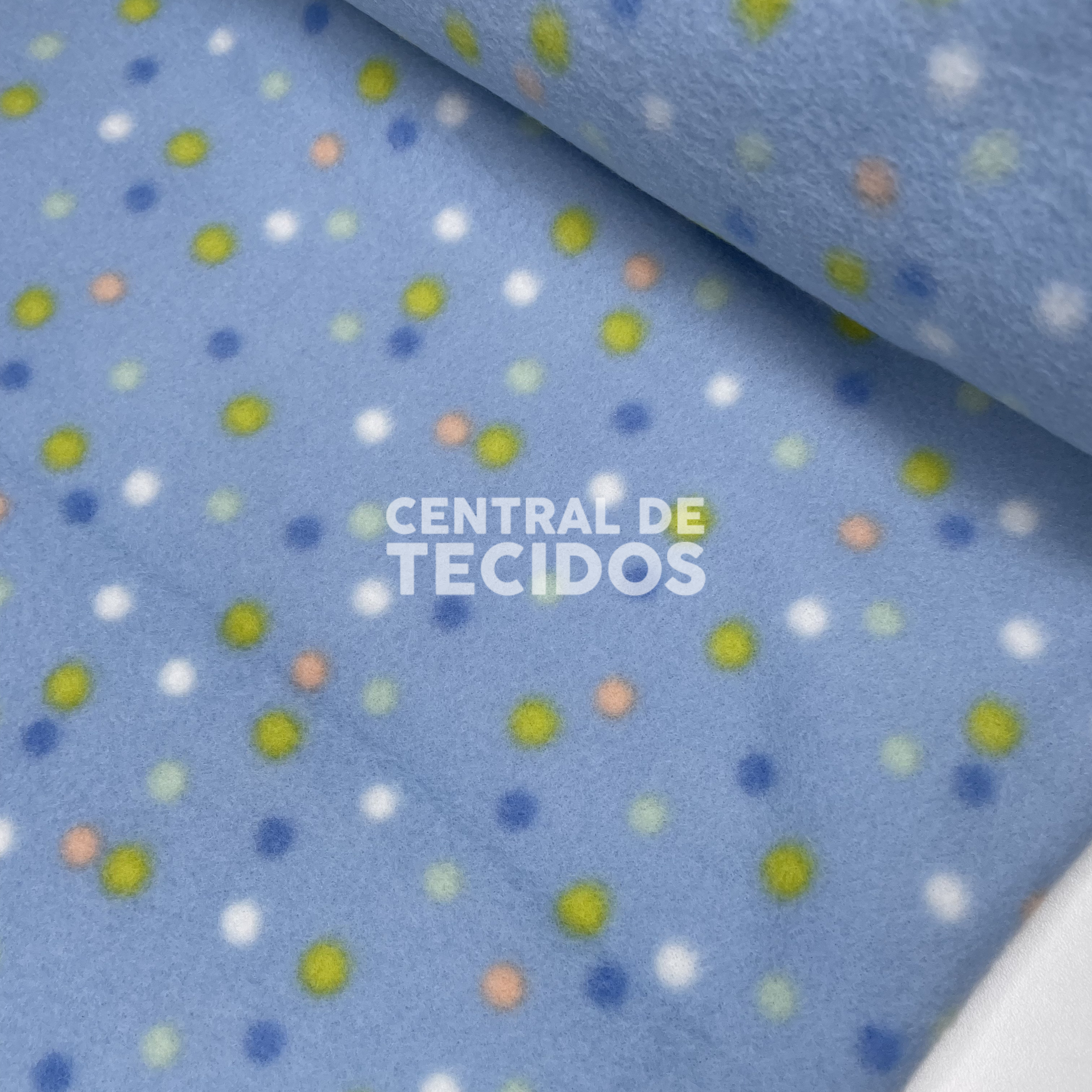 Soft Térmico Bolinhas Fundo Azul Bebê G