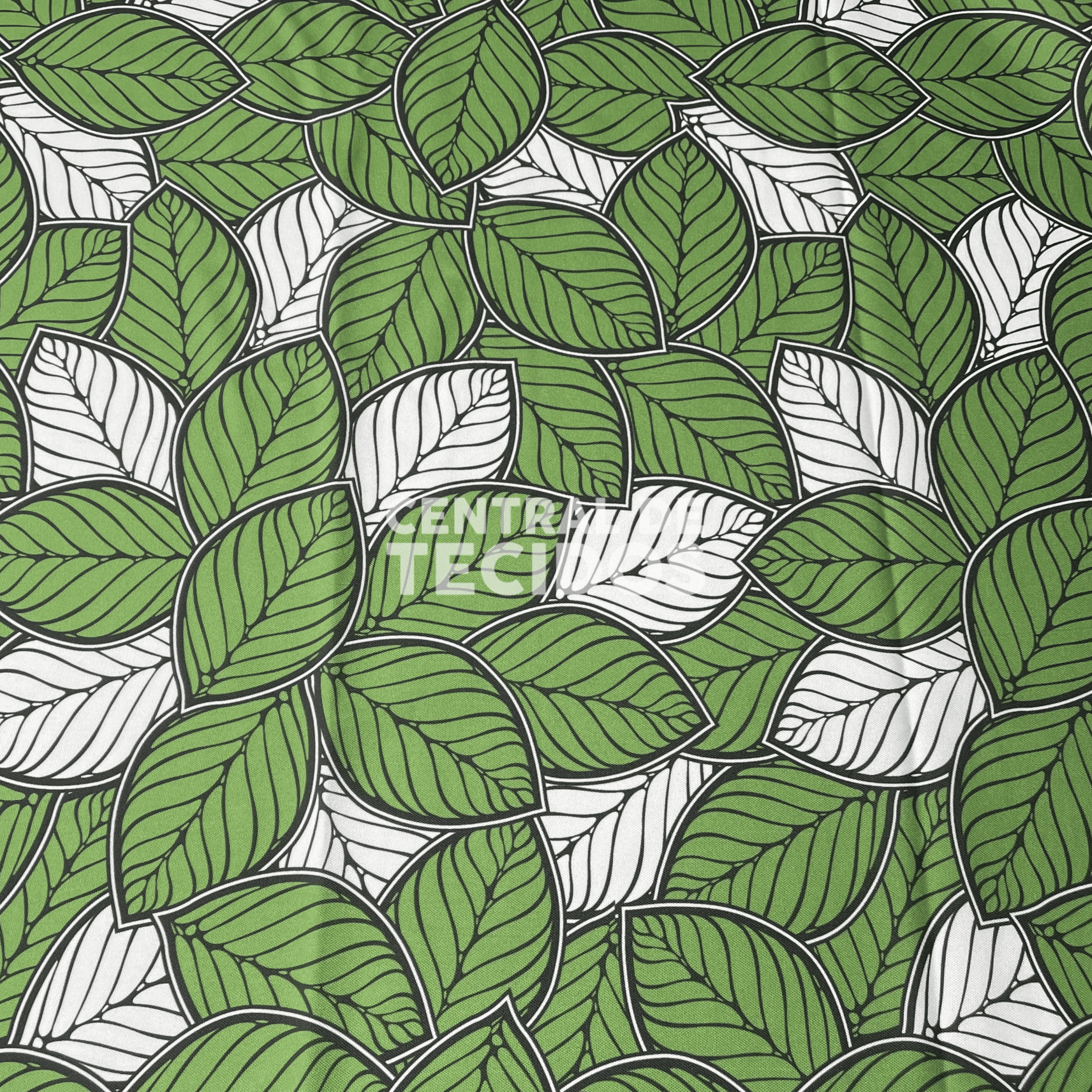 Oxford Orixás Folhas Verde e Branco