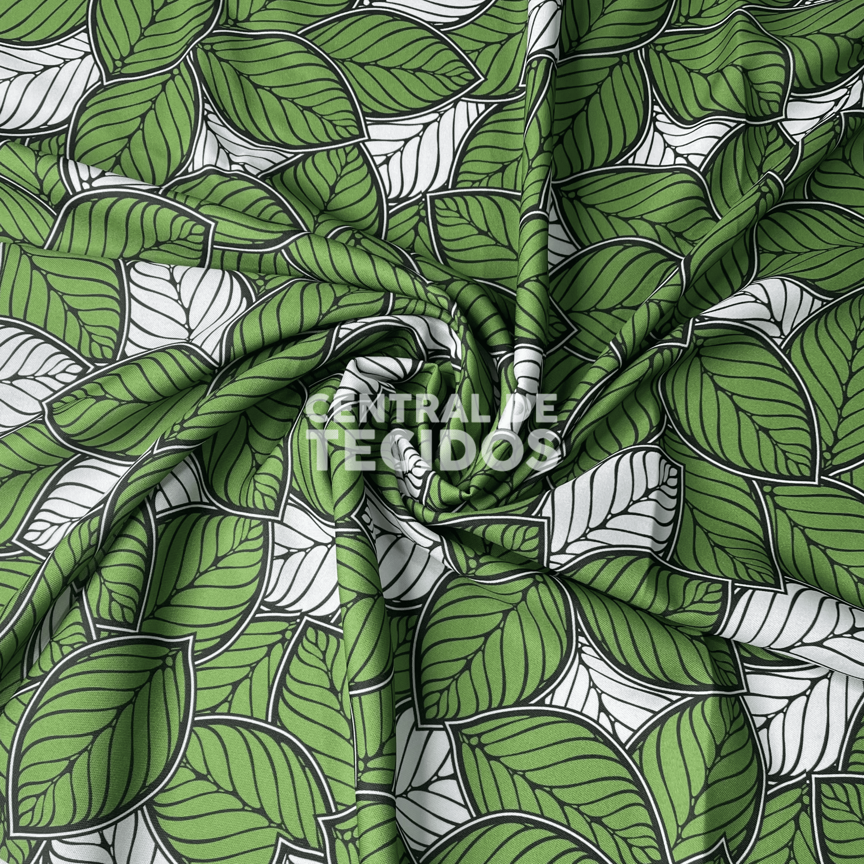 Oxford Orixás Folhas Verde e Branco