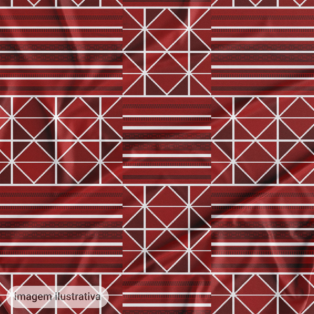 Oxford Digital Simetria Urbana Vermelho e Branco