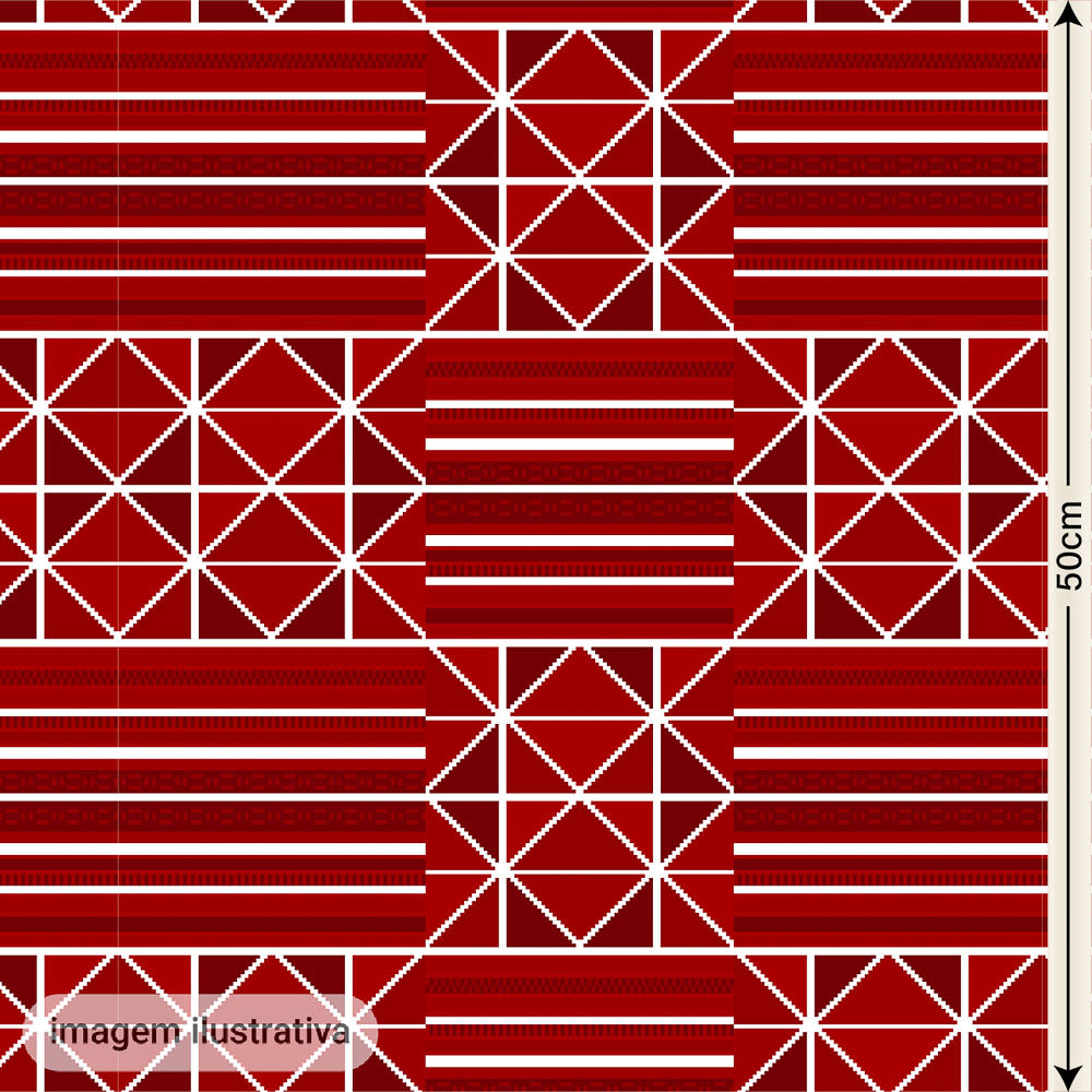 Oxford Digital Simetria Urbana Vermelho e Branco