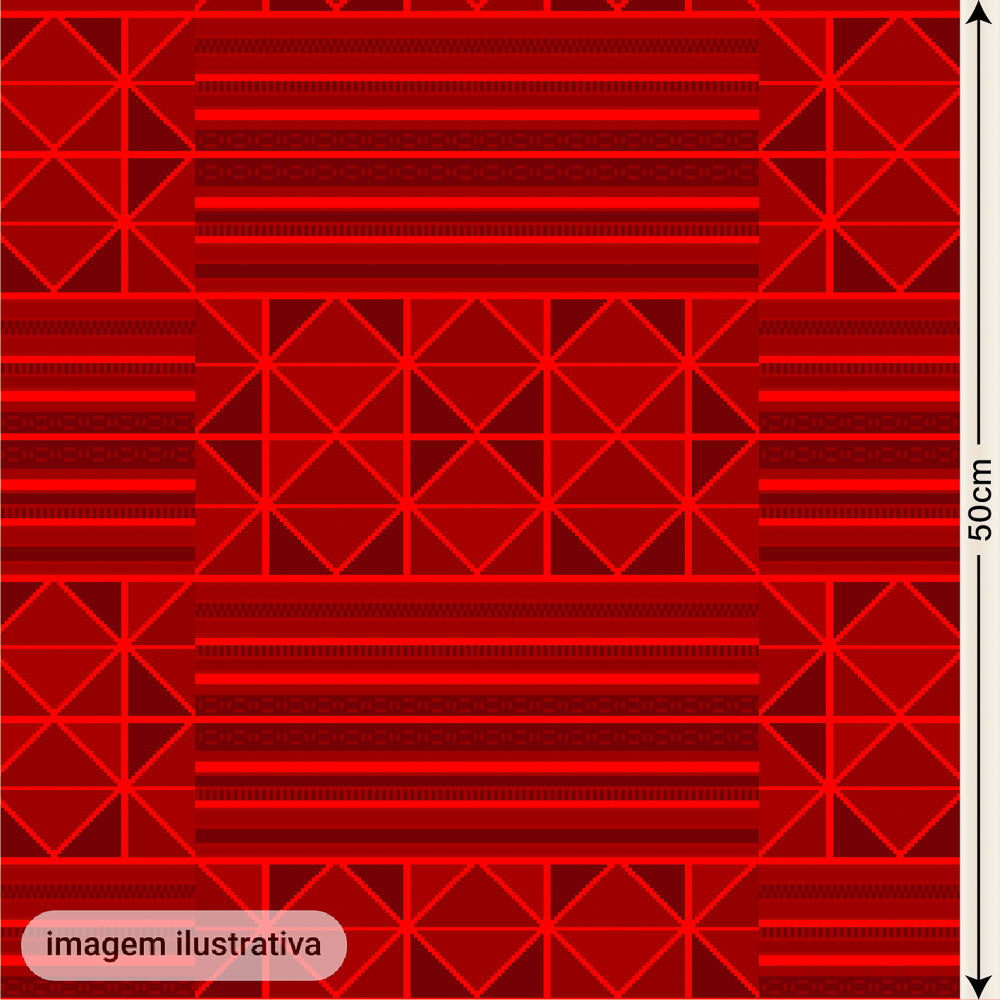 Oxford Digital Simetria Urbana Vermelho