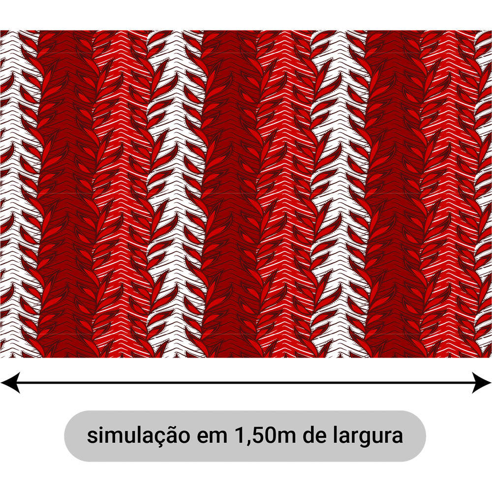 Oxford Digital Ramos da Noite Vermelho e Branco