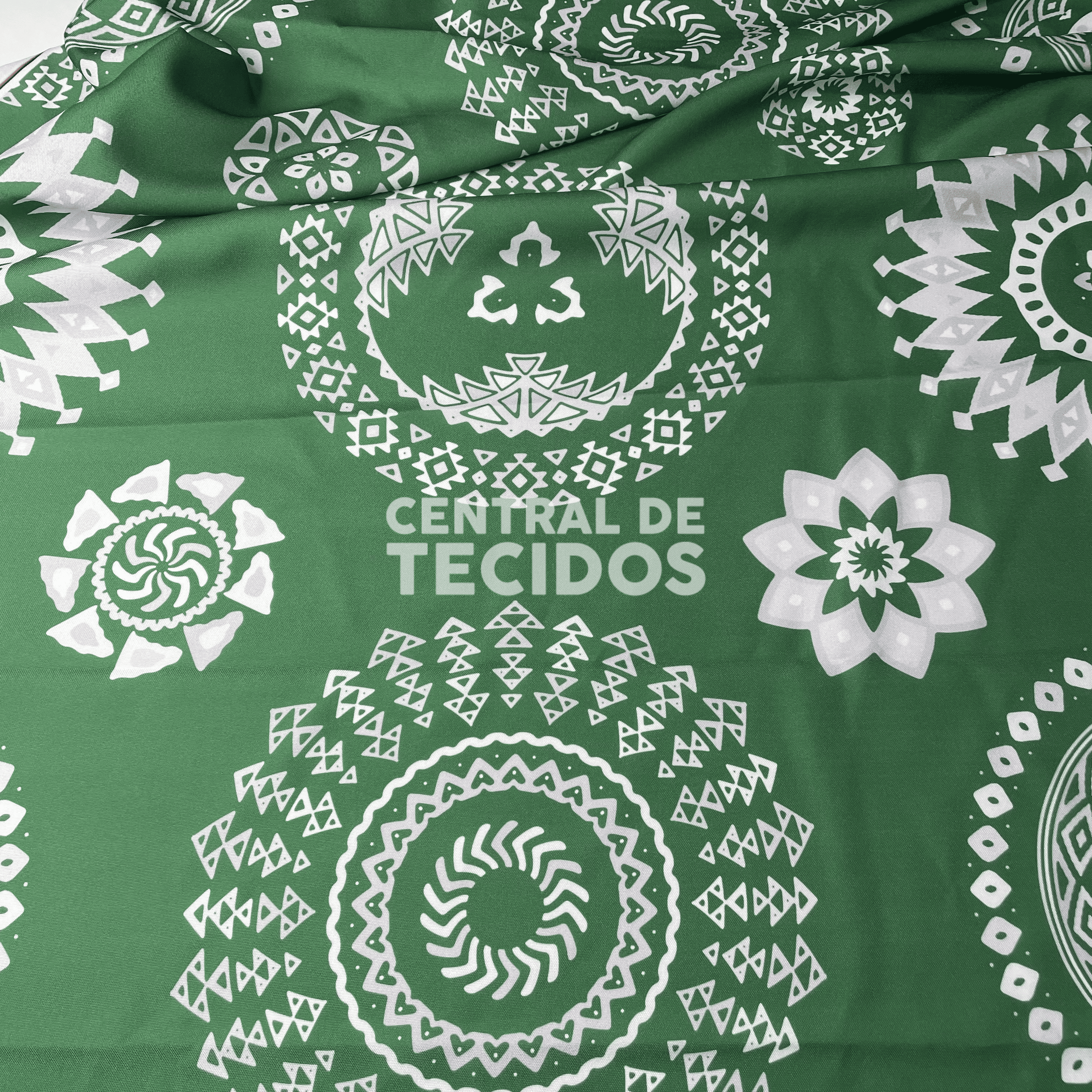 Oxford Digital Circulos Étnicos Verde Escuro