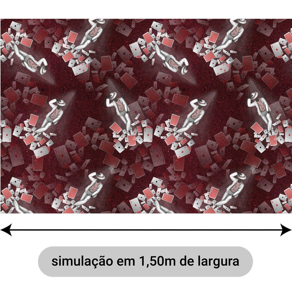 Oxford Digital Manto de Zé Pelintra Fundo Bordô