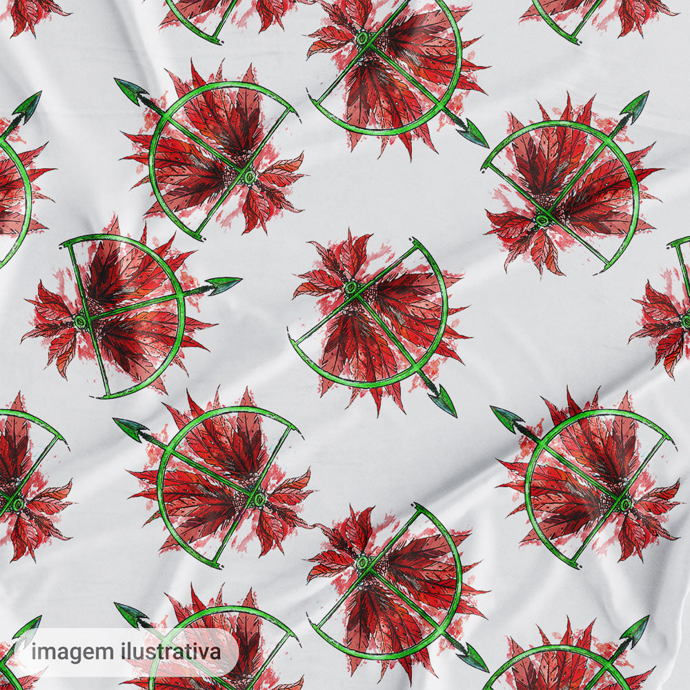 Oxford Digital Orixá Oxóssi Ofá Vermelho Fundo Branco