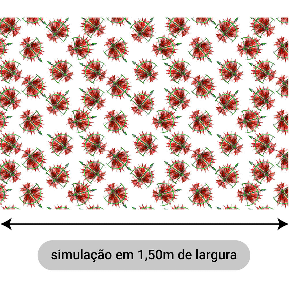 Oxford Digital Orixá Oxóssi Ofá Vermelho Fundo Branco