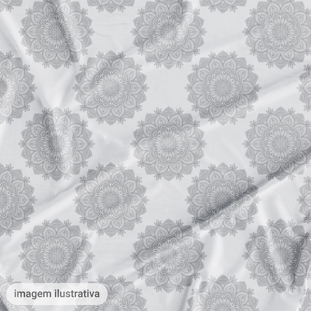 Oxford Digital Mandala Floral Cinza