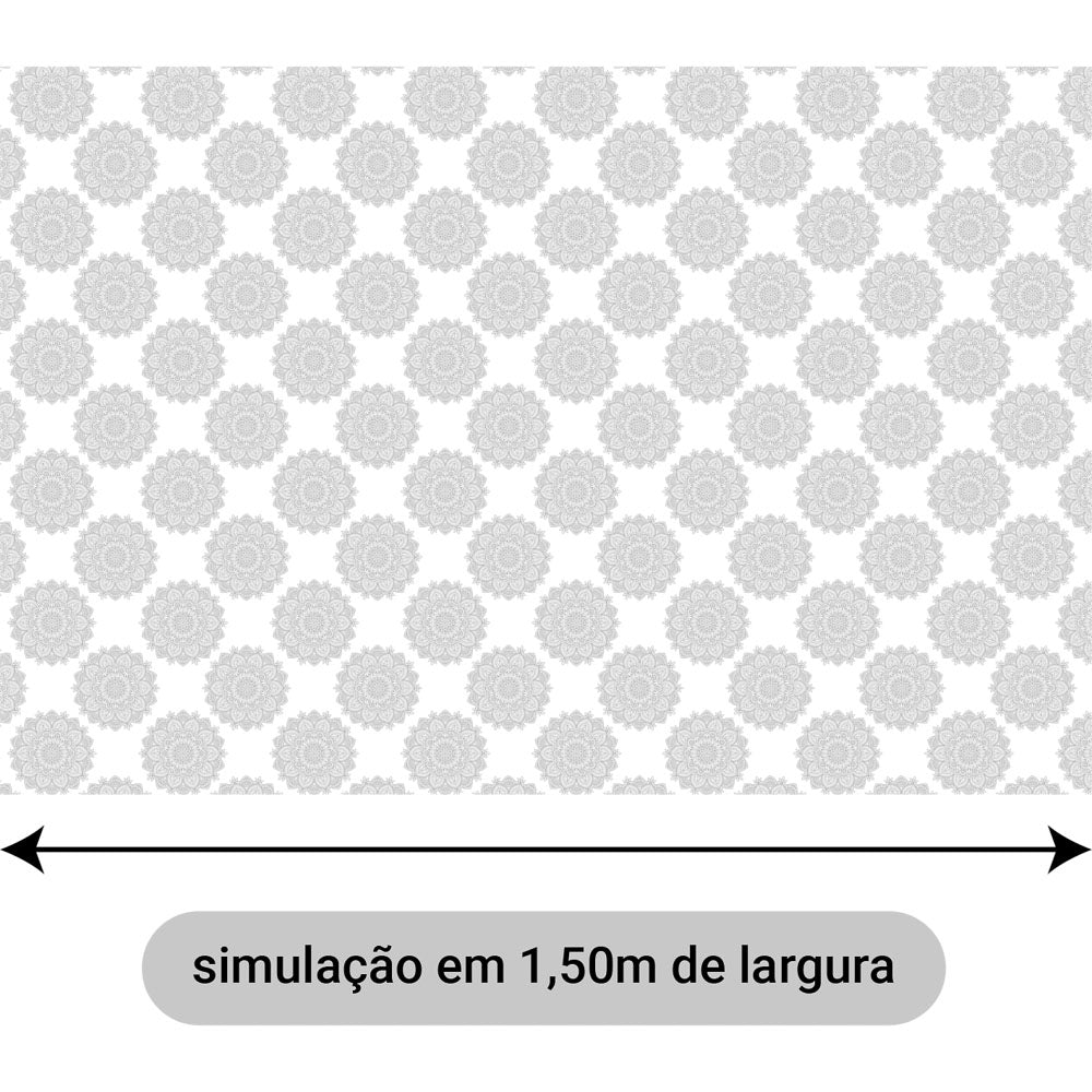 Oxford Digital Mandala Floral Cinza