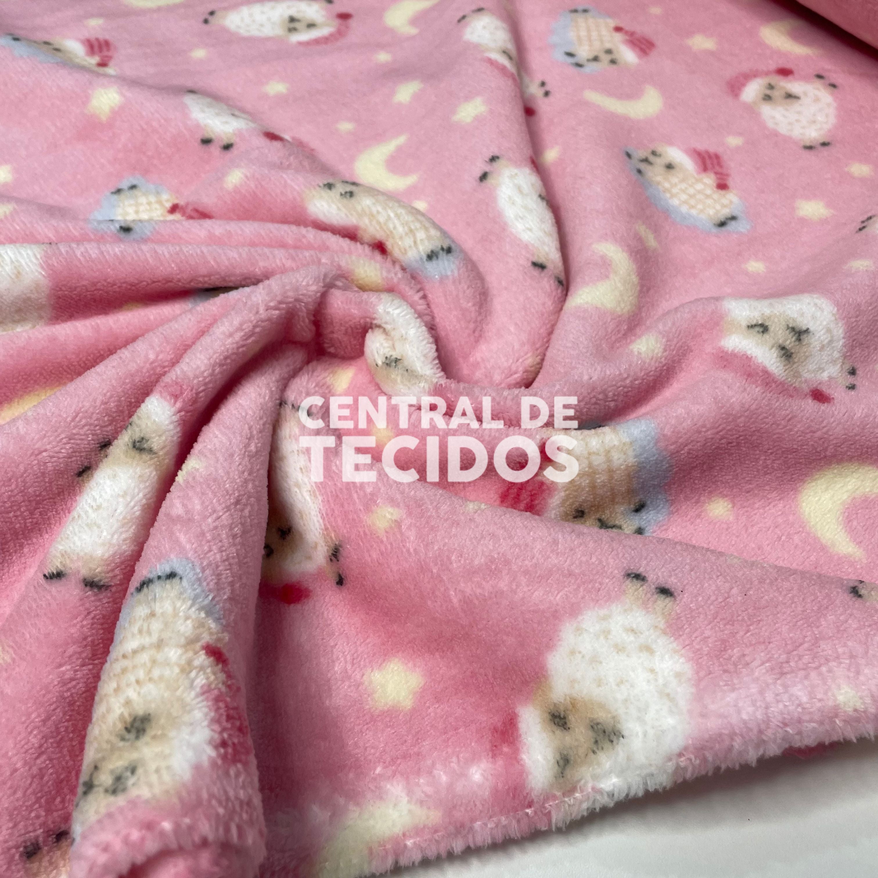 Fleece Térmica Rosa Carneirinhos