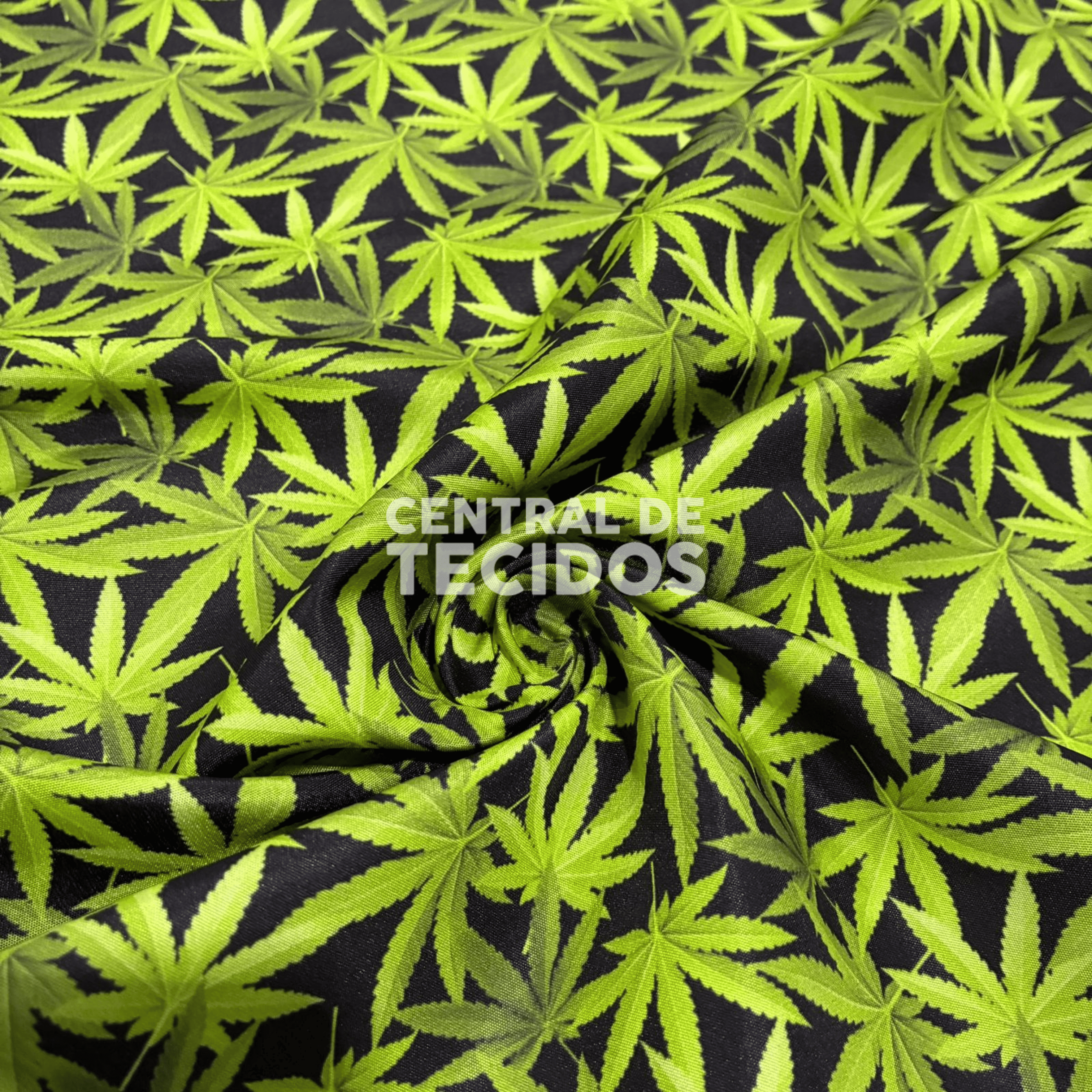Microtel Digital Folha Cannabis Fundo Preto
