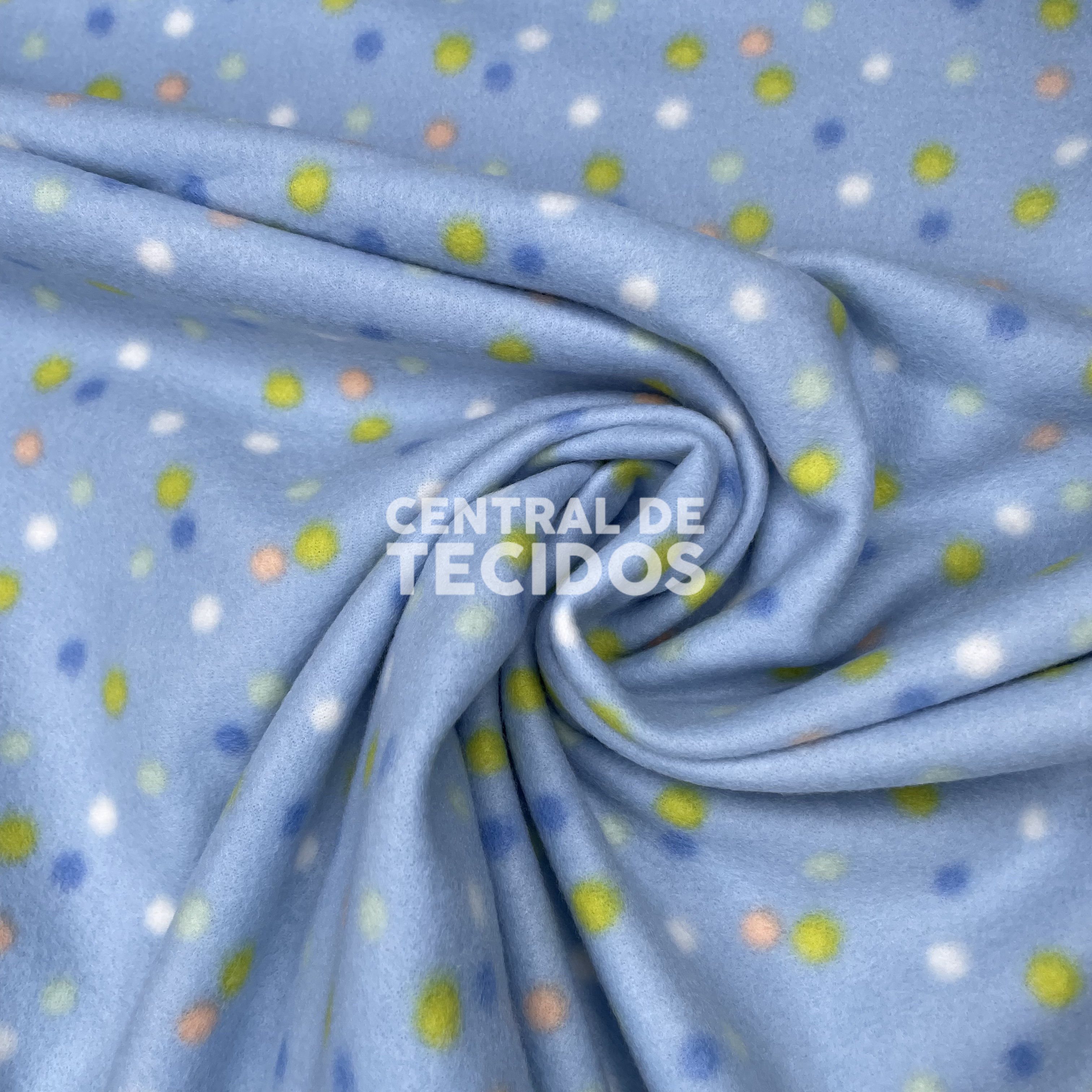 Soft Térmico Bolinhas Fundo Azul Bebê G