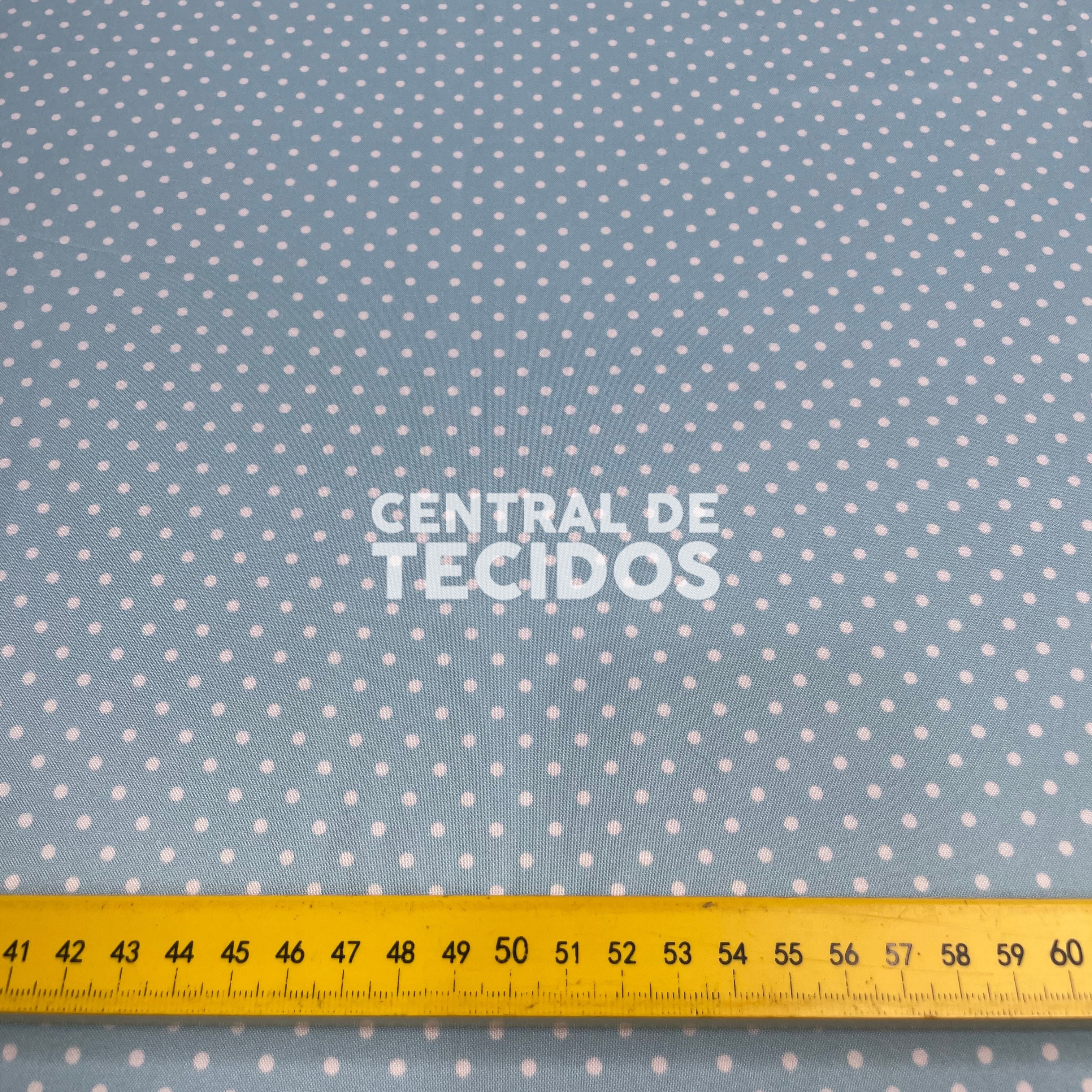Oxfordine Digital Poá 3mm Fundo Azul Bebê