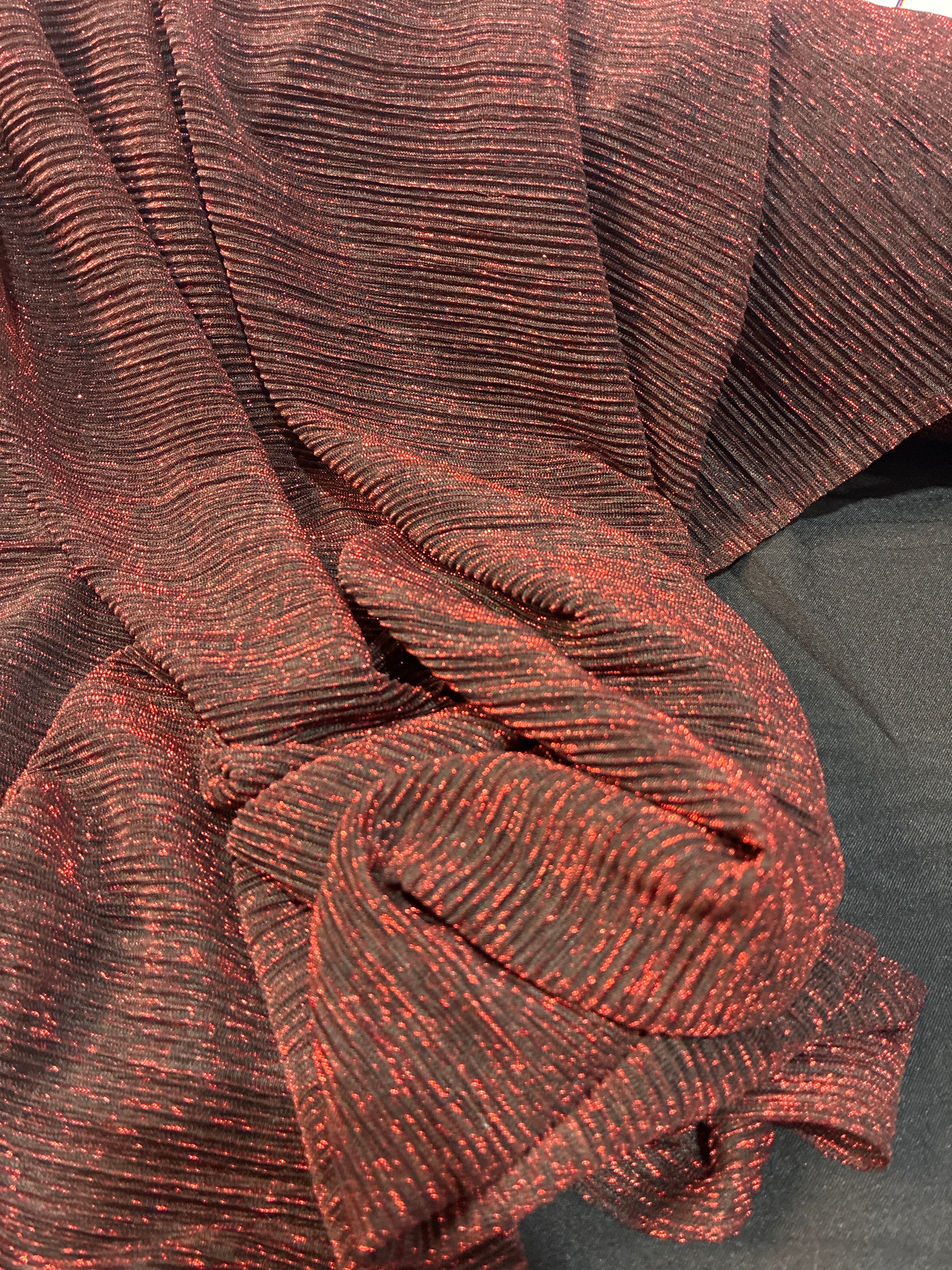 Gazar Lurex Preto e Vermelho