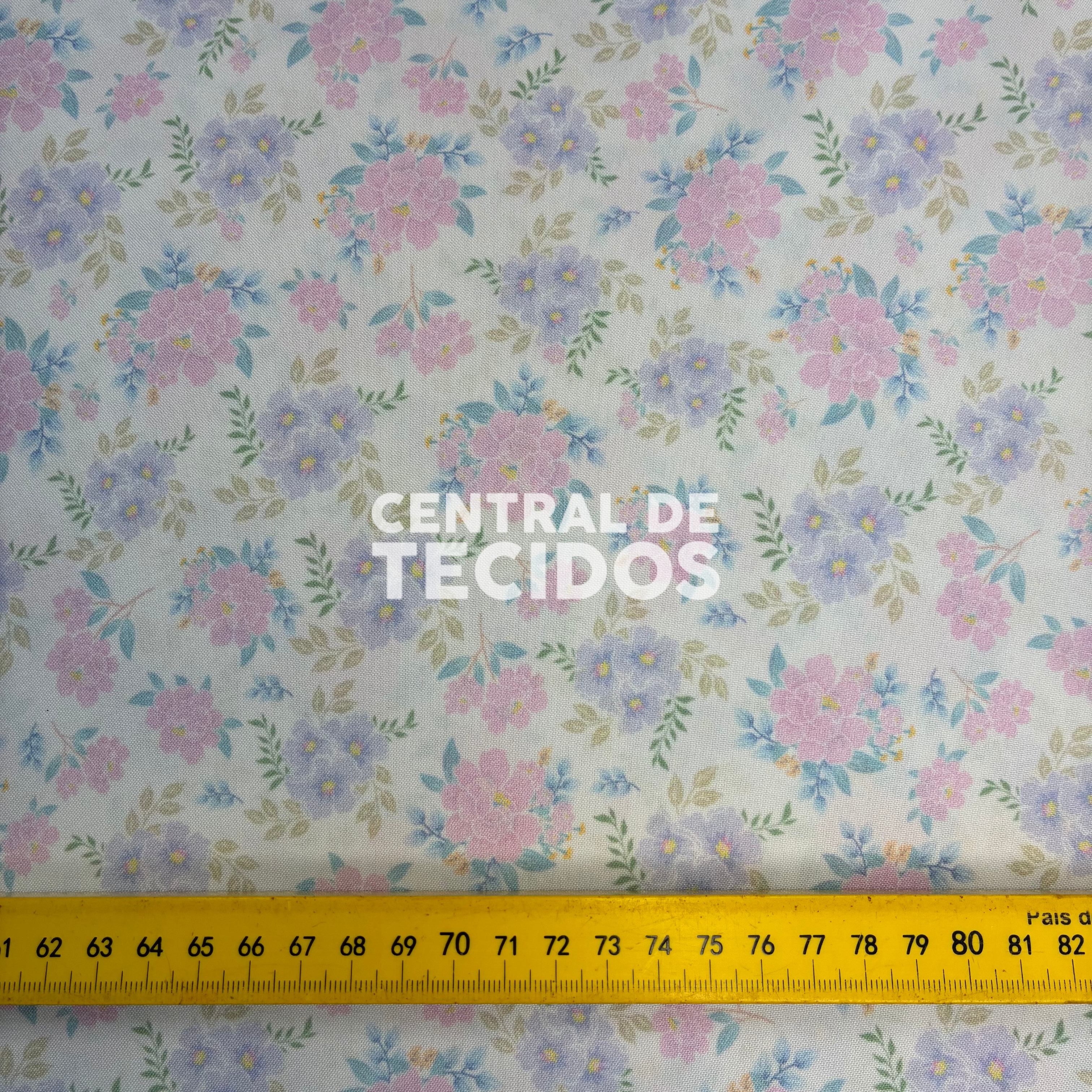 Oxfordine Digital Floral Rosa e Lilás