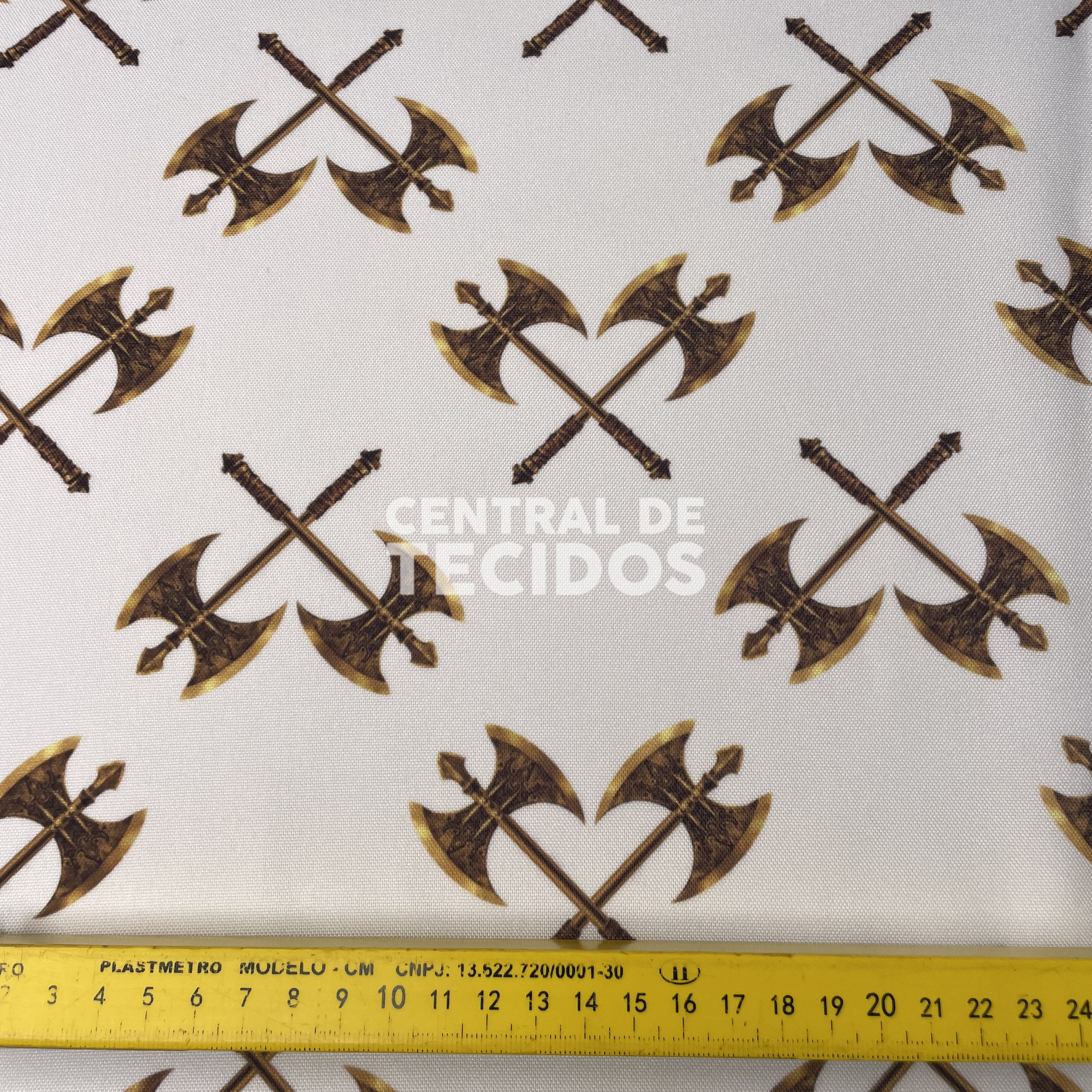 Oxford Digital Machados de Xangô Dourados Fundo Branco