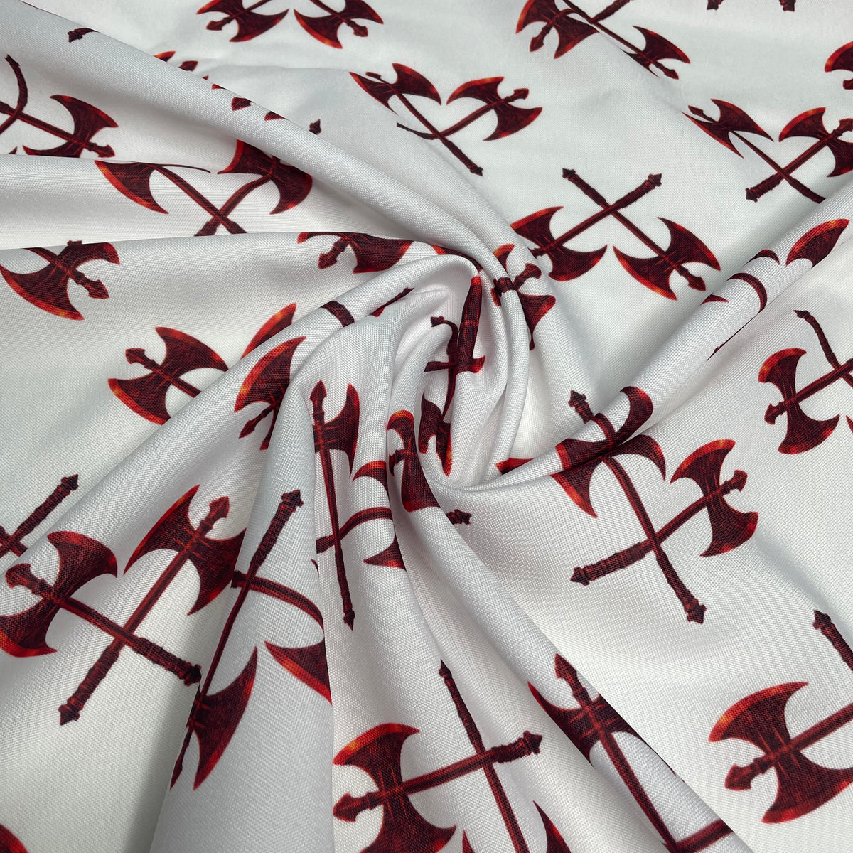 Oxford Digital Machados de Xangô Vermelho Fundo Branco