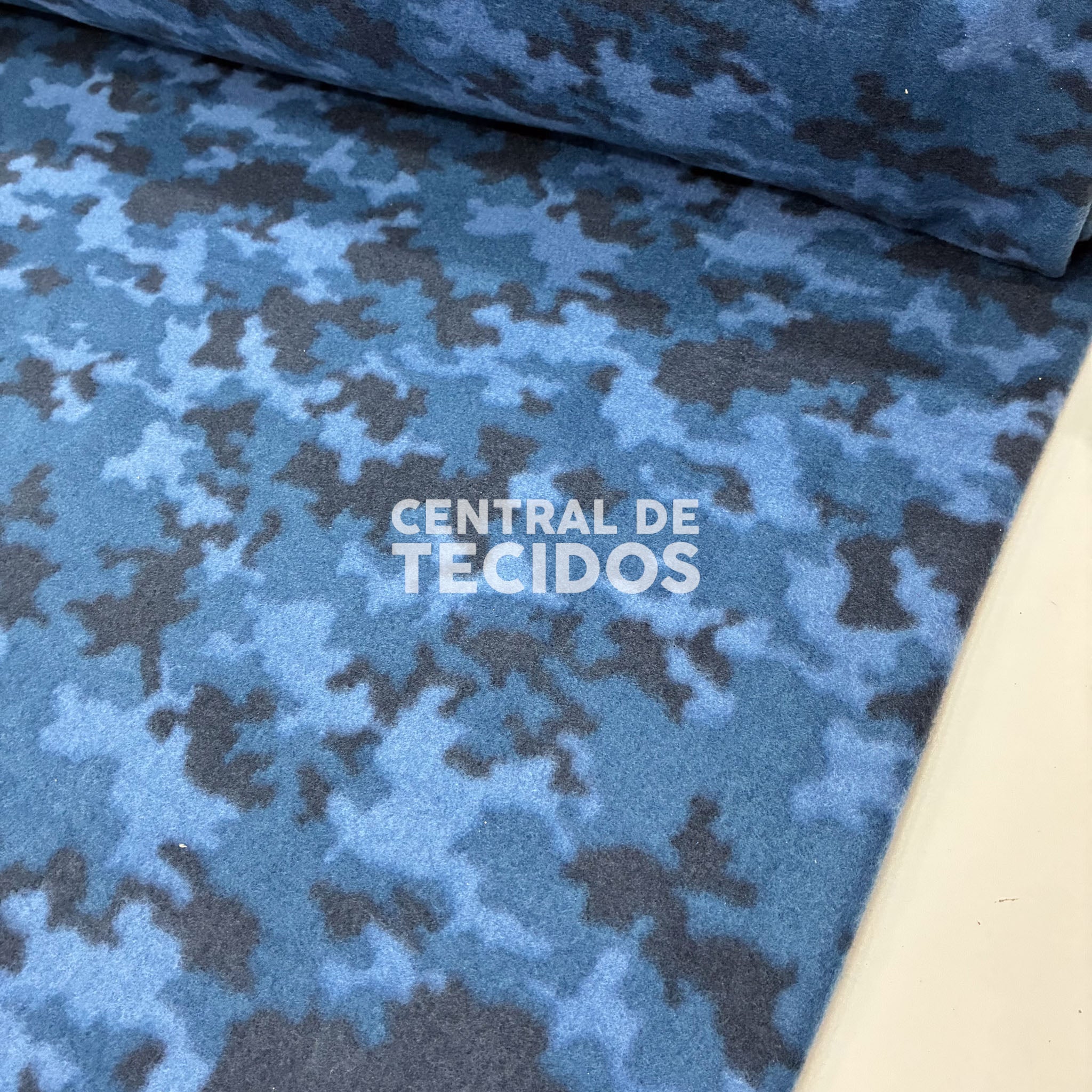 Soft Térmico Xadrez Camuflado Tons de Azul