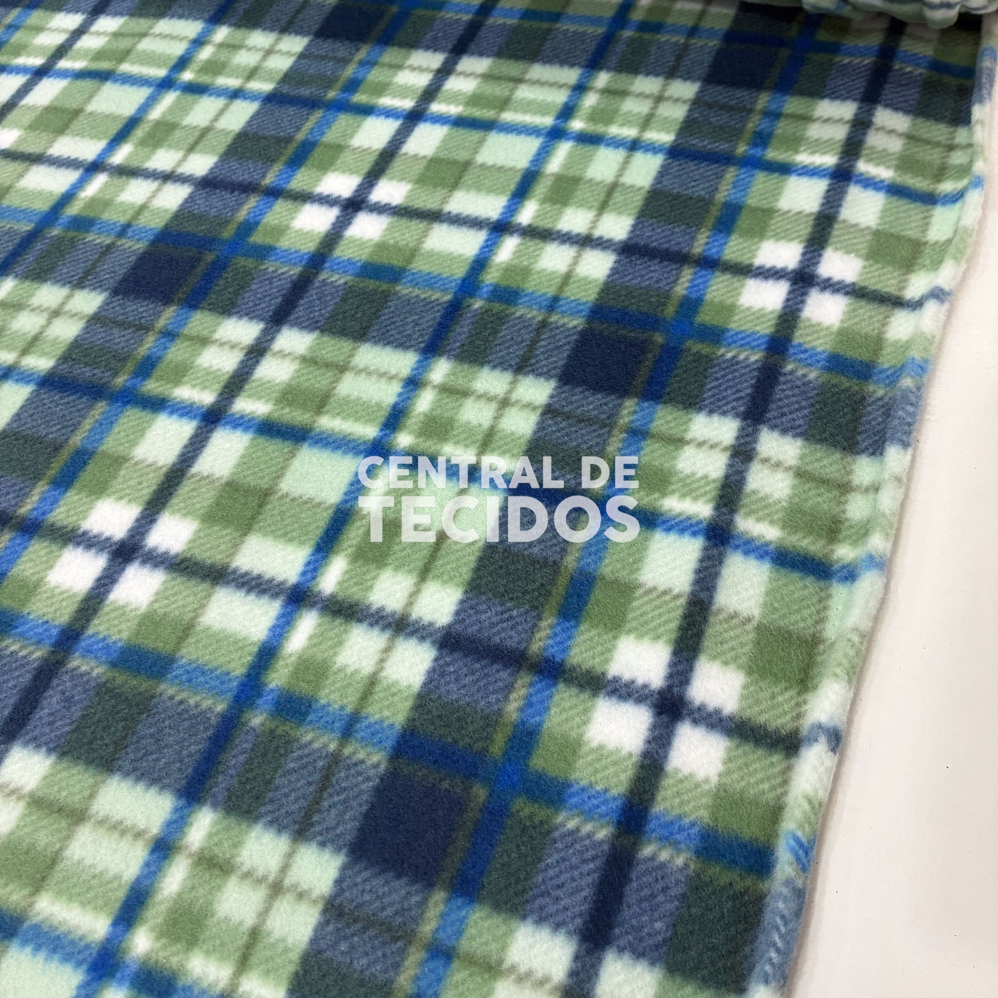 Soft Térmico Xadrez Verde e Azul Royal