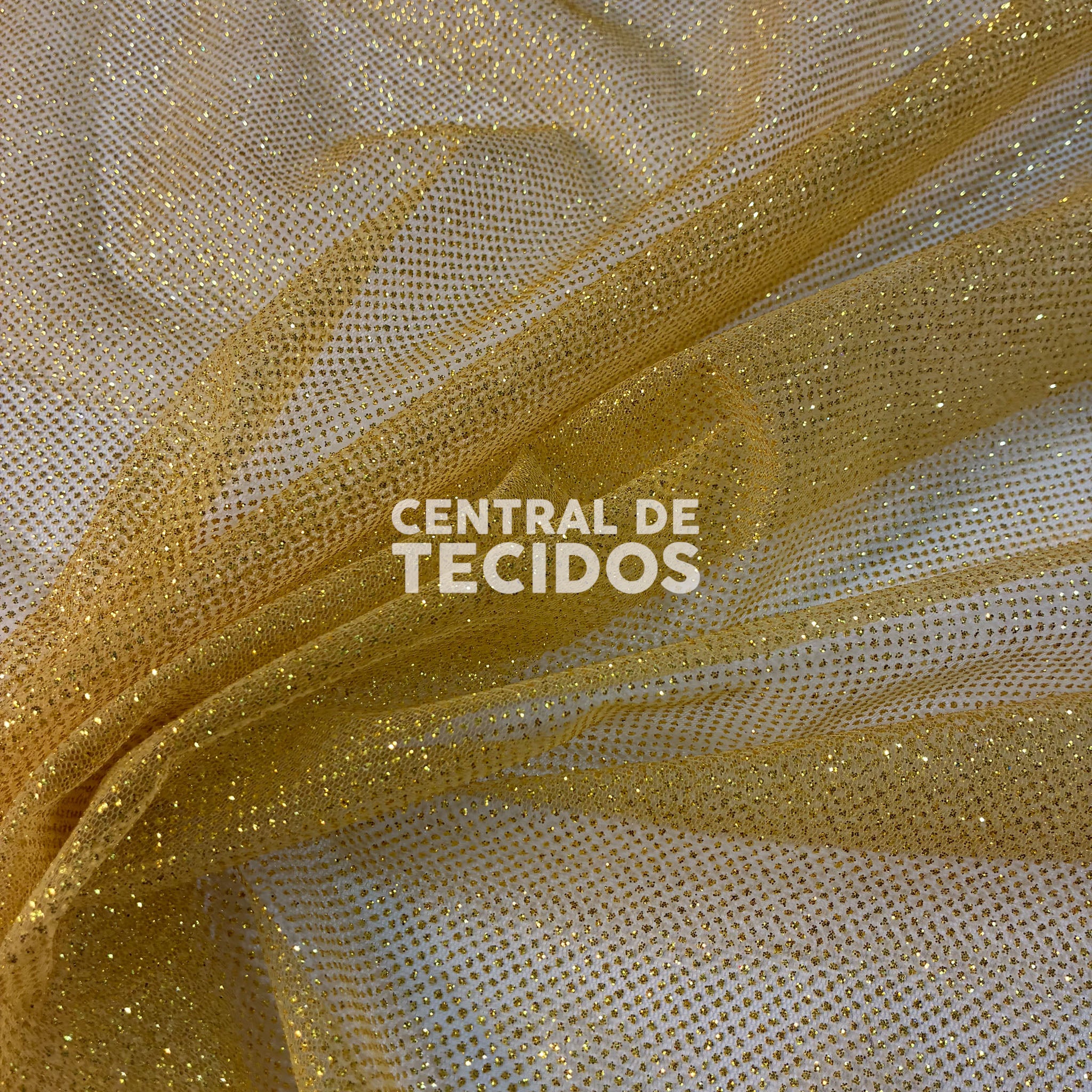 Tule Glitter Firework Dourado