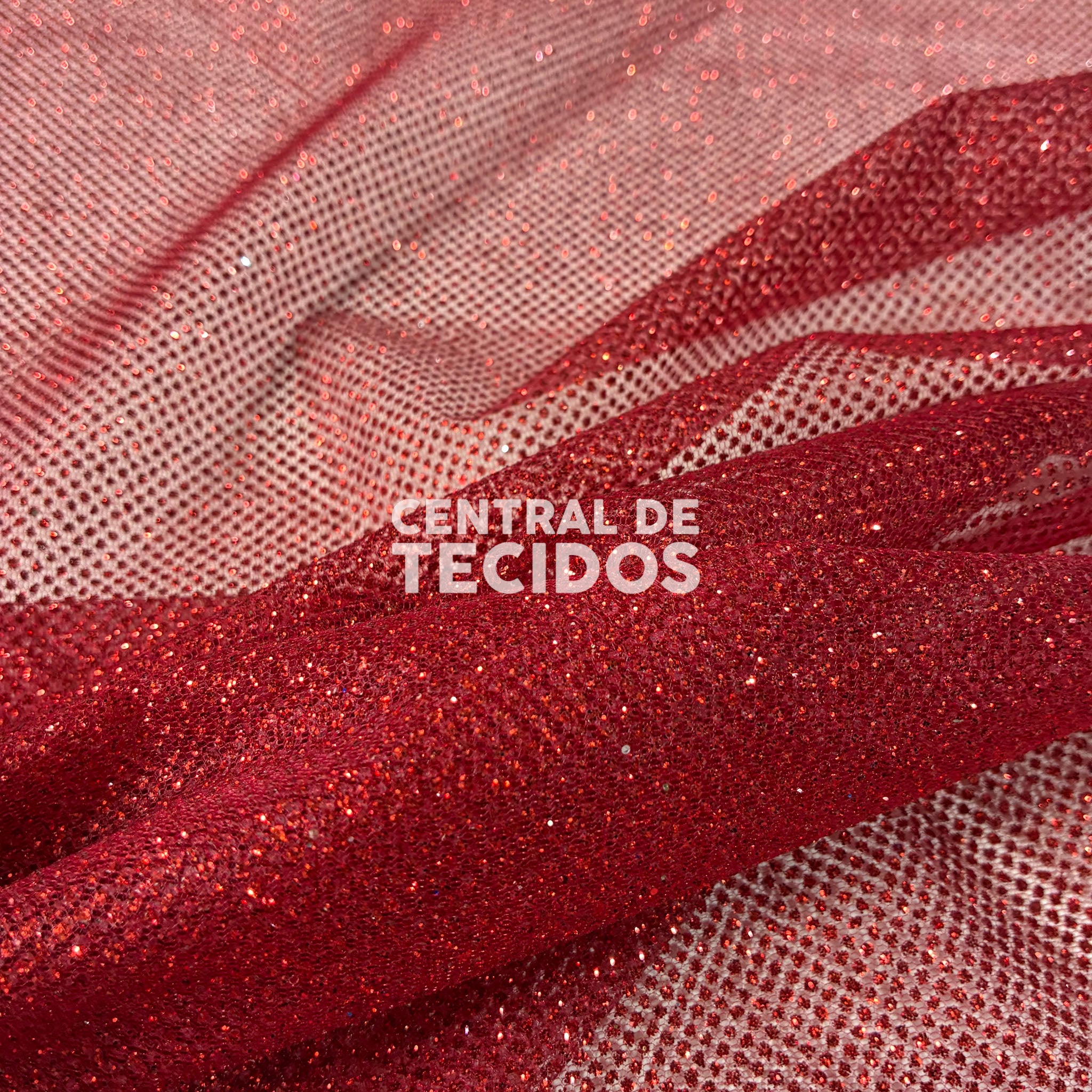 Tule Glitter Firework Vermelho
