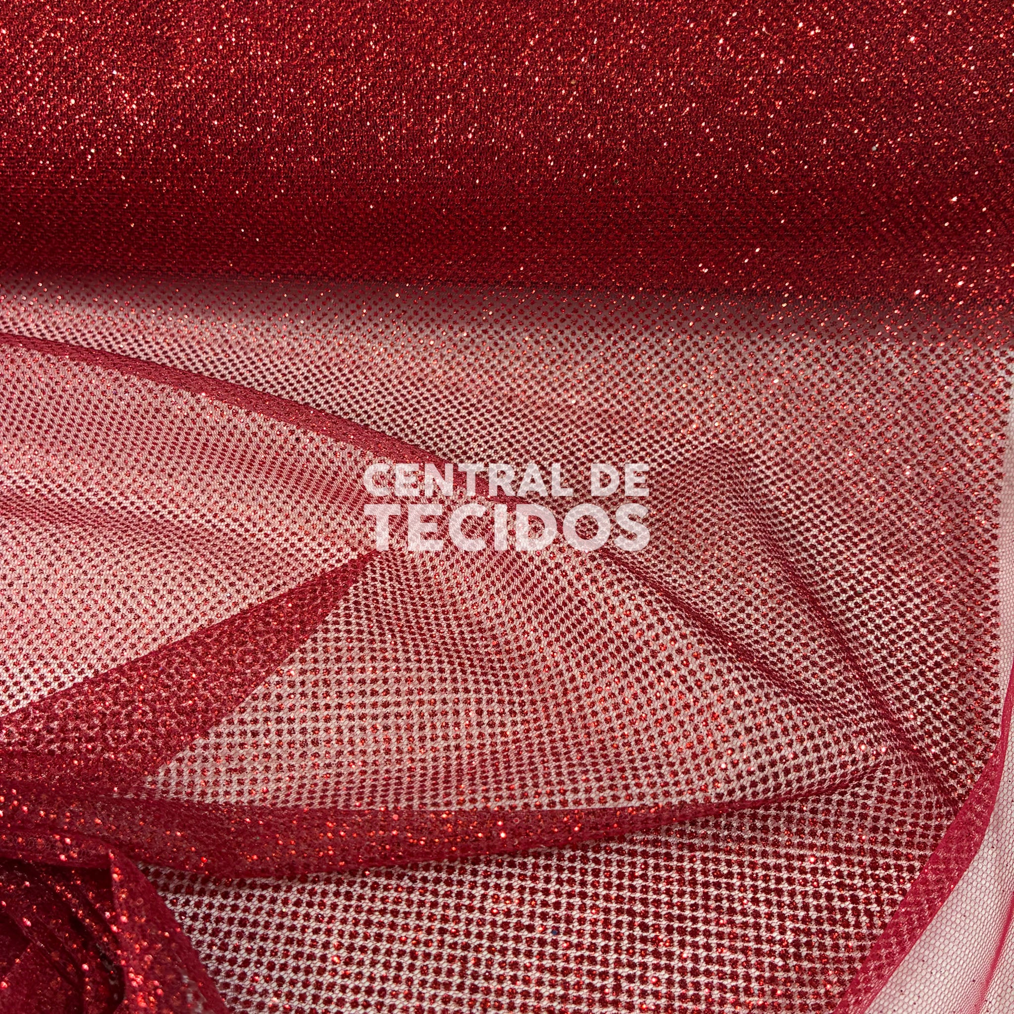 Tule Glitter Firework Vermelho