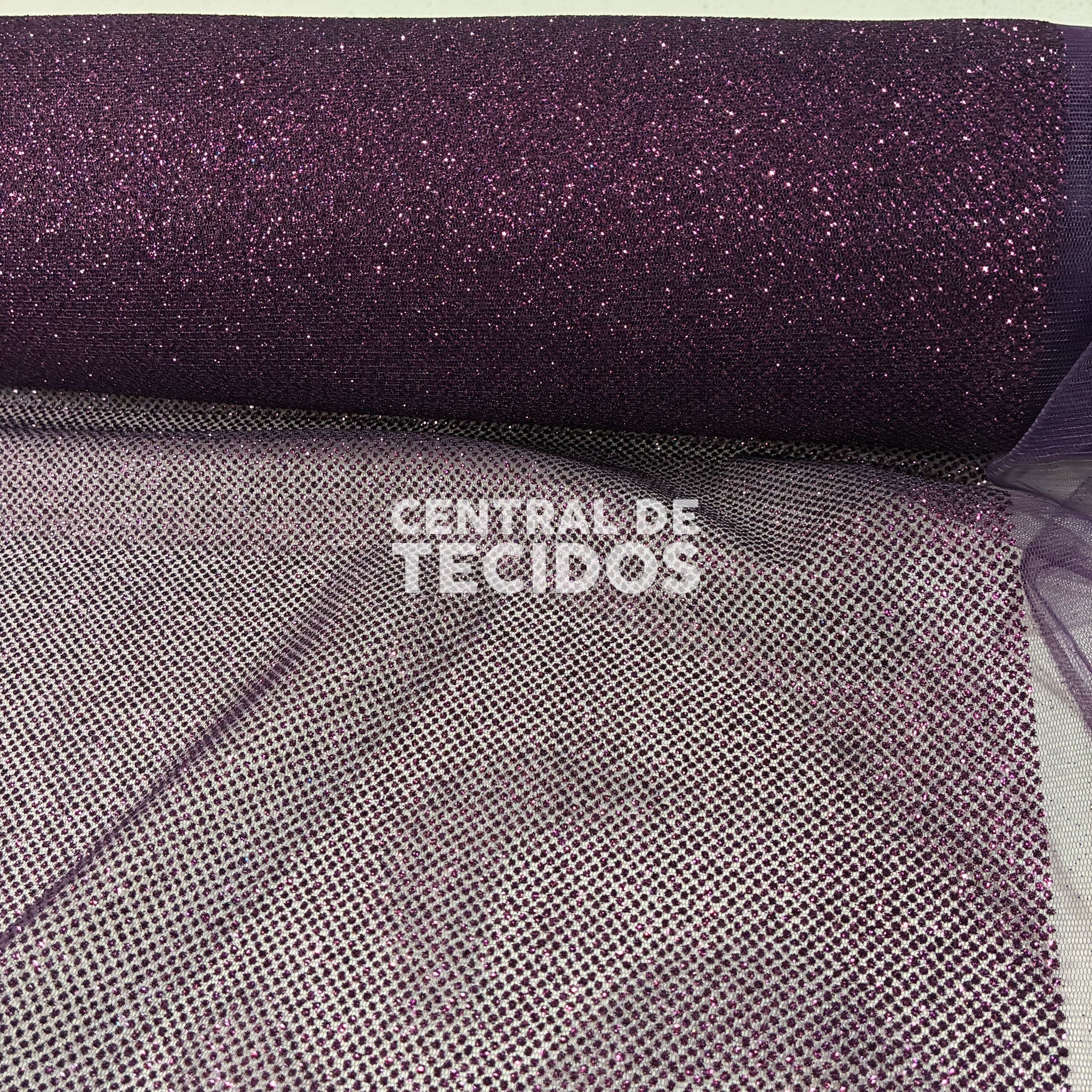 Tule Glitter Firework Roxo