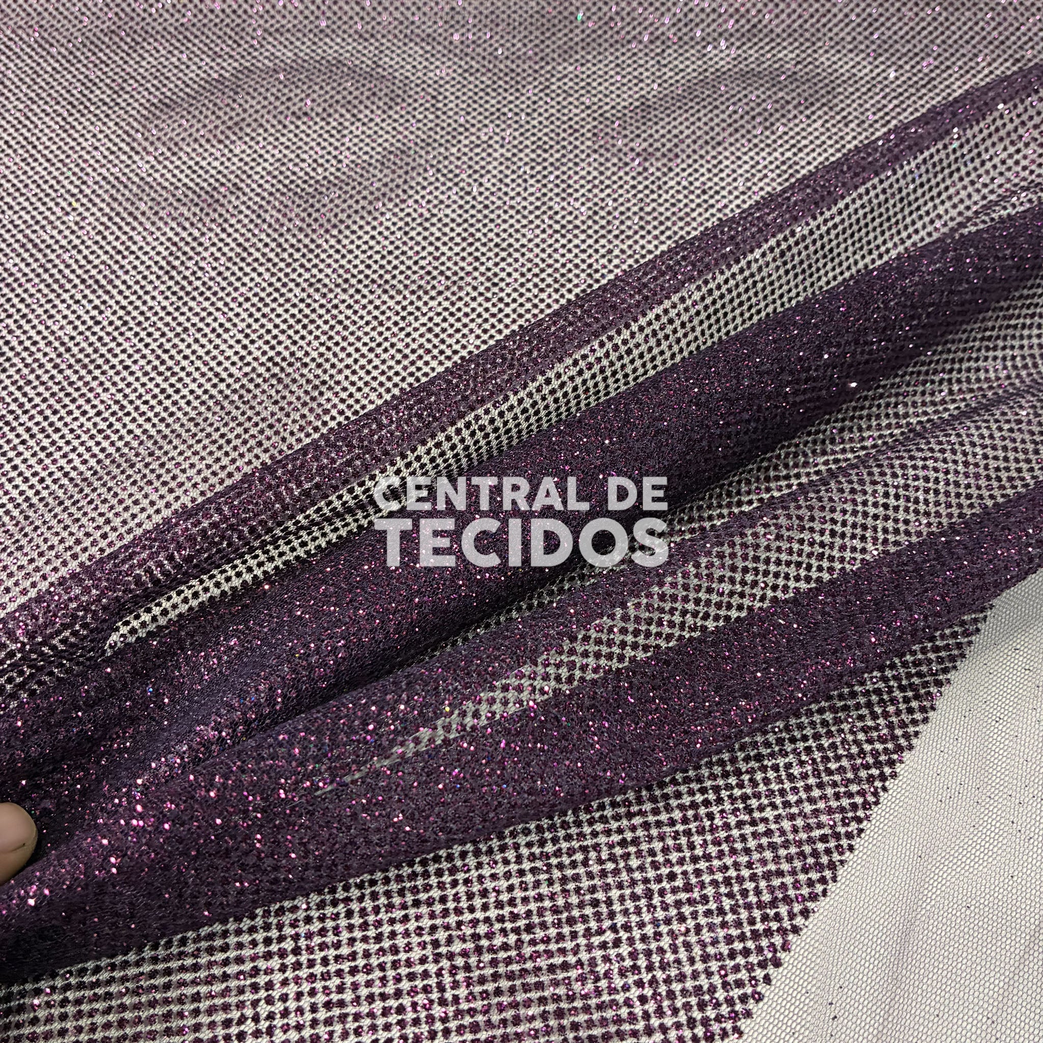 Tule Glitter Firework Roxo