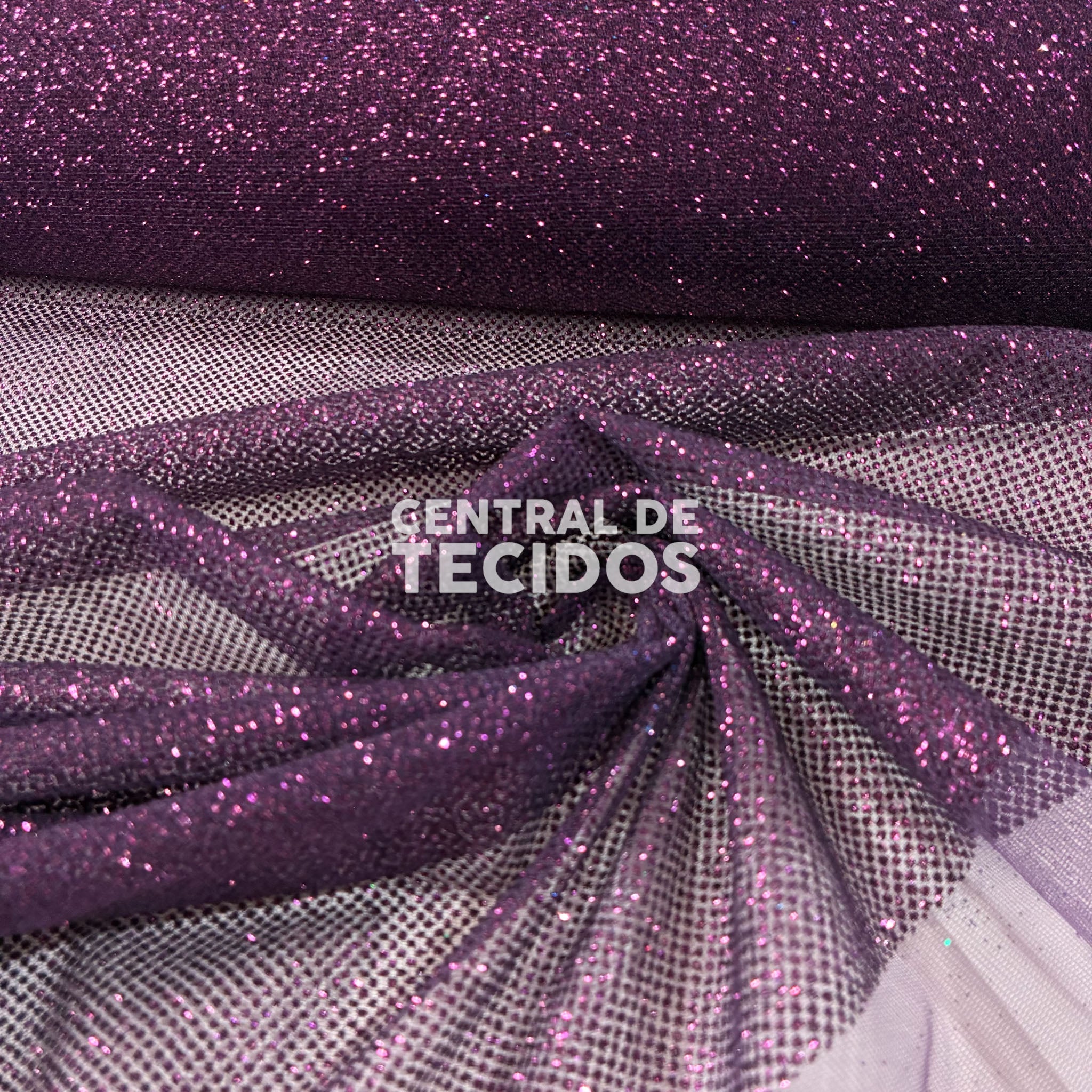 Tule Glitter Firework Roxo