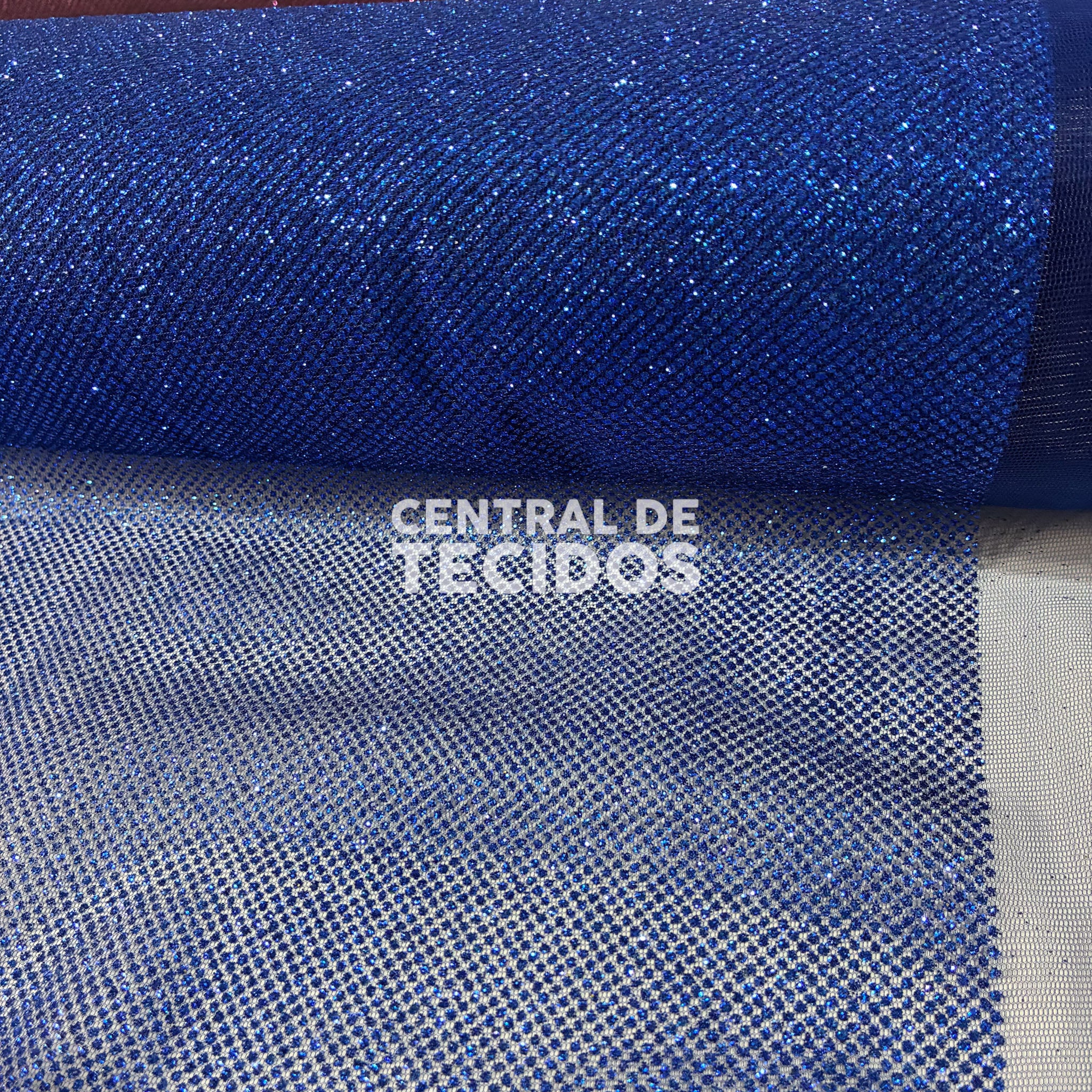 Tule Glitter Firework Azul Royal