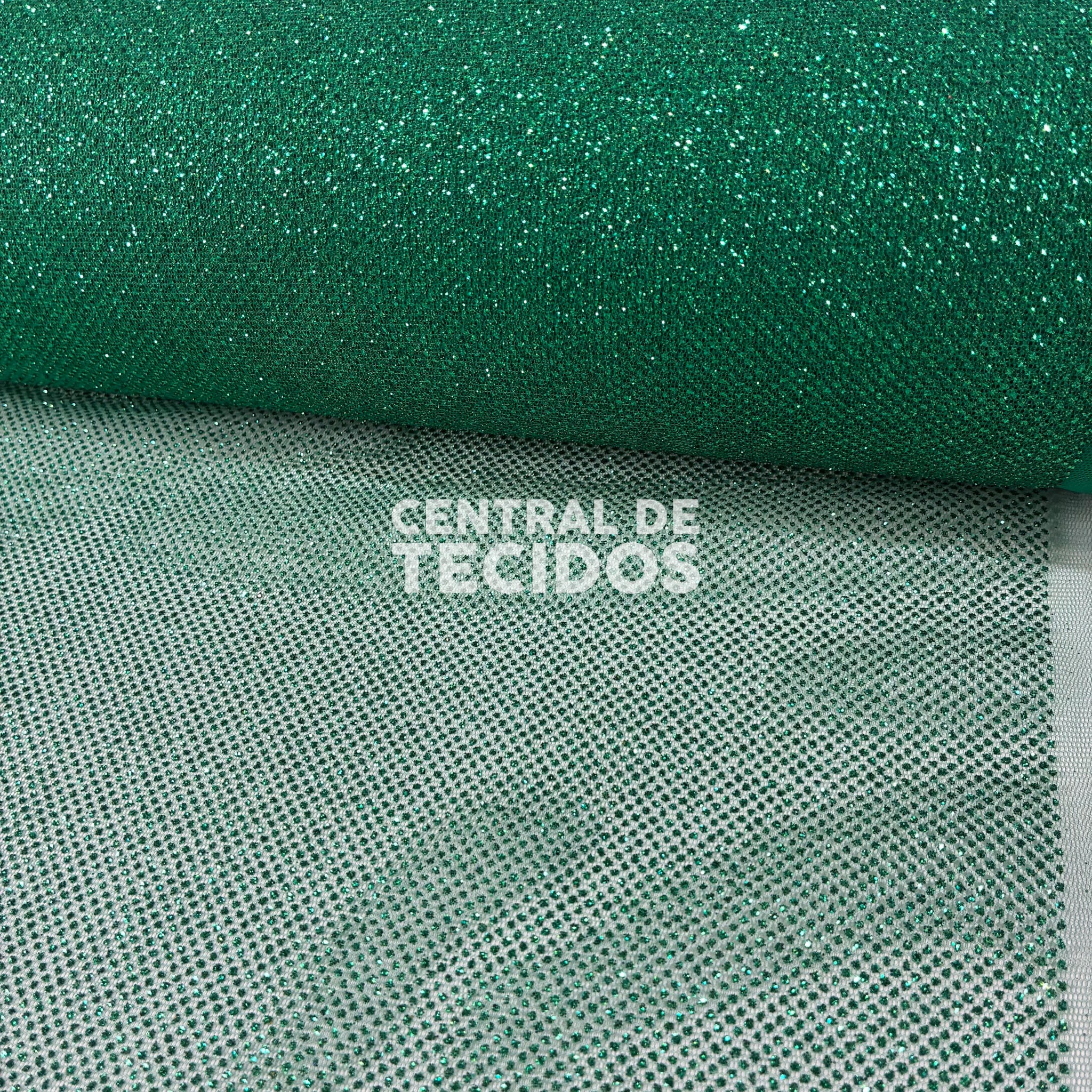 Tule Glitter Firework Verde