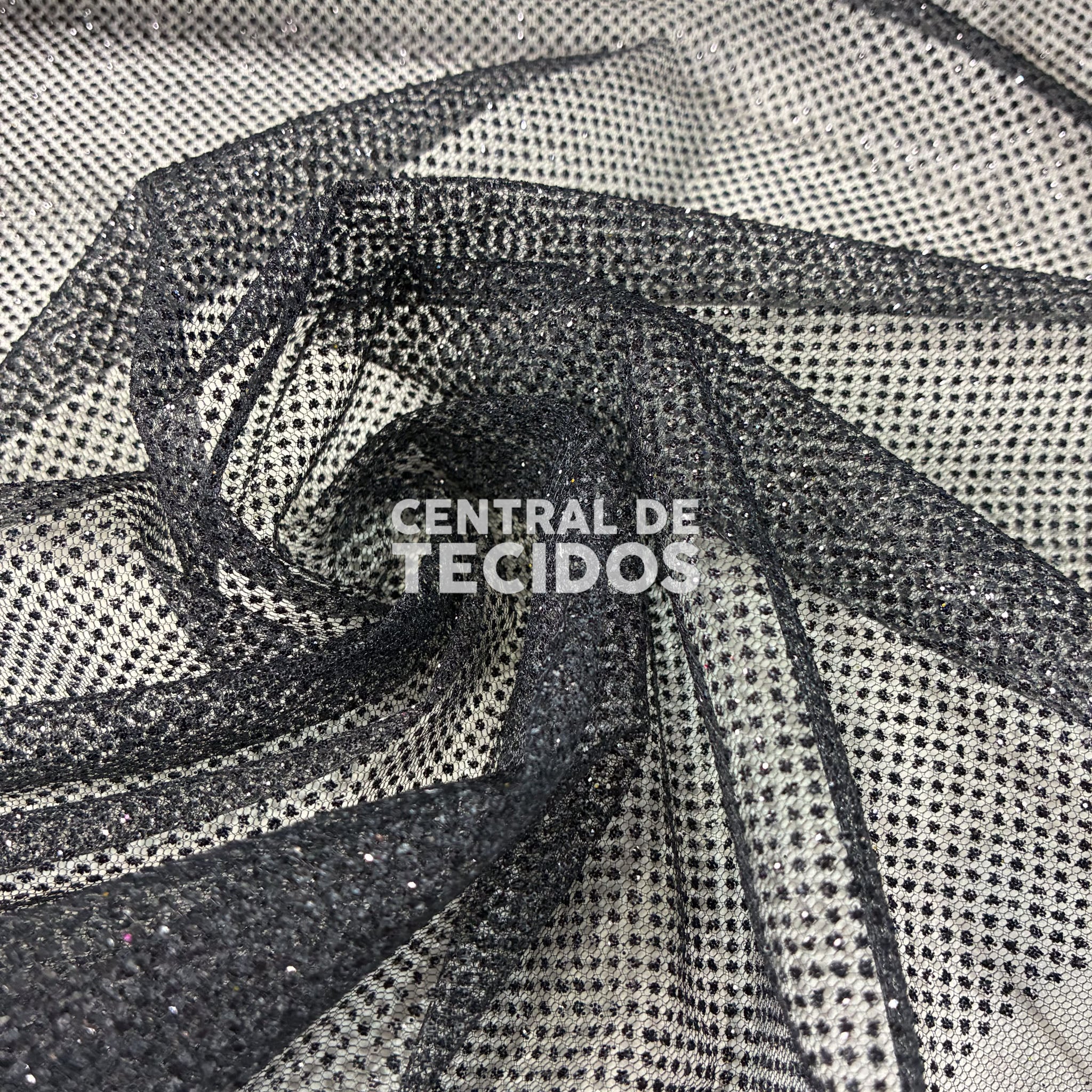 Tule Glitter Firework Preto