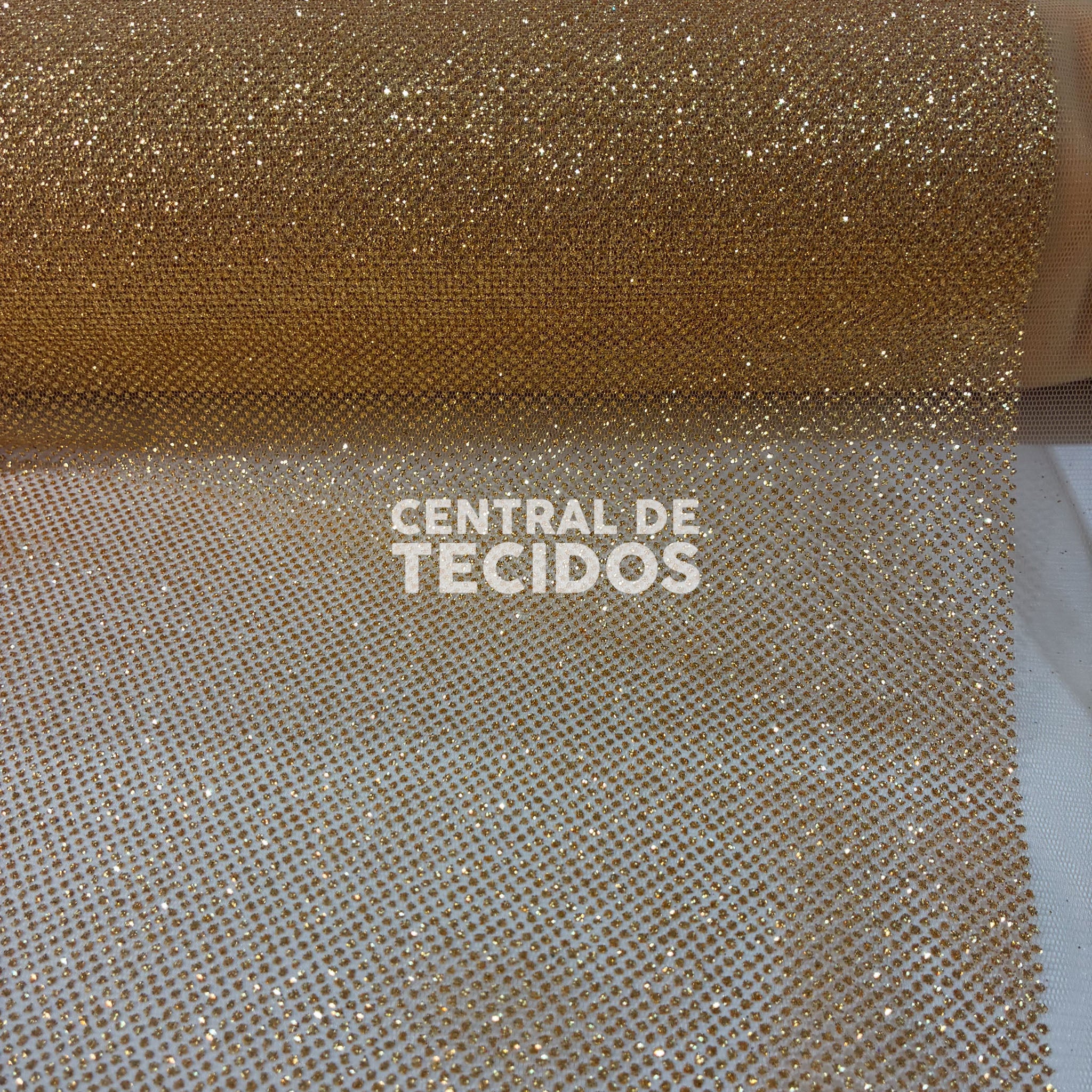 Tule Glitter Firework Dourado