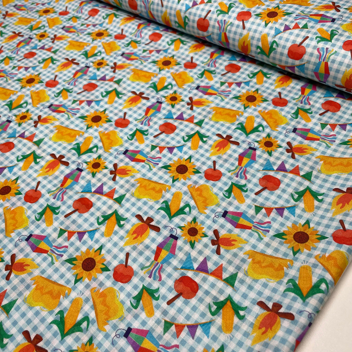 Tricoline Estampado Xadrez Quintal de São João