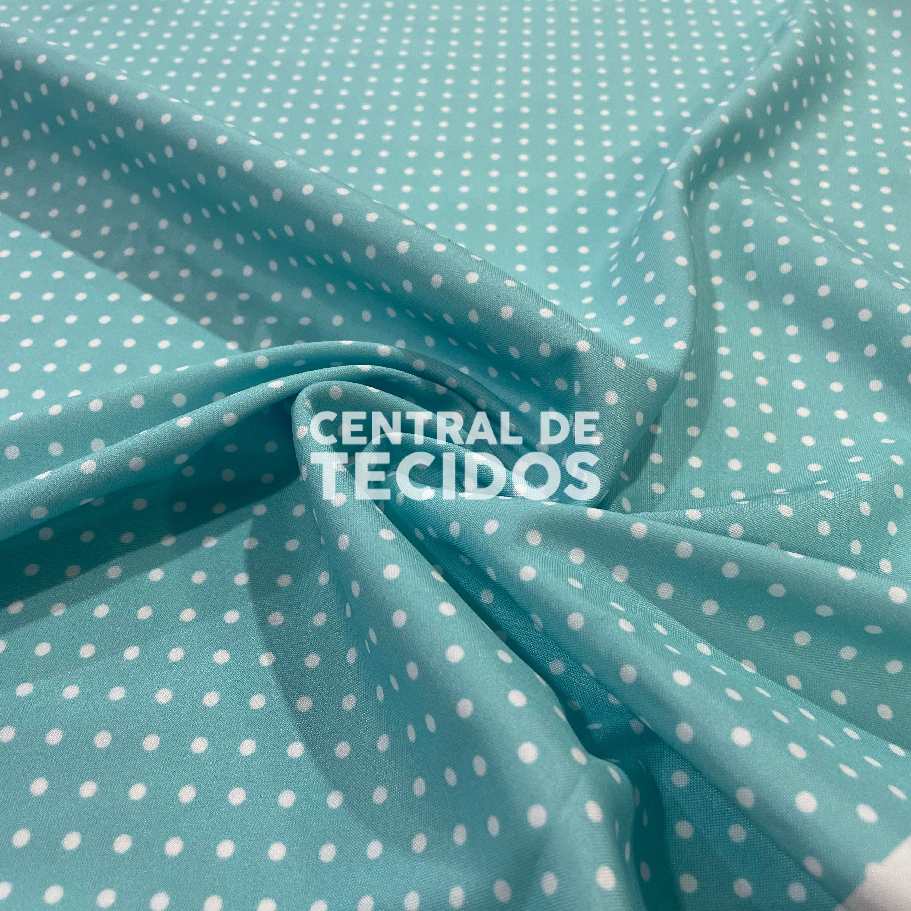 Oxfordine Digital Poá 3mm Fundo Verde Menta