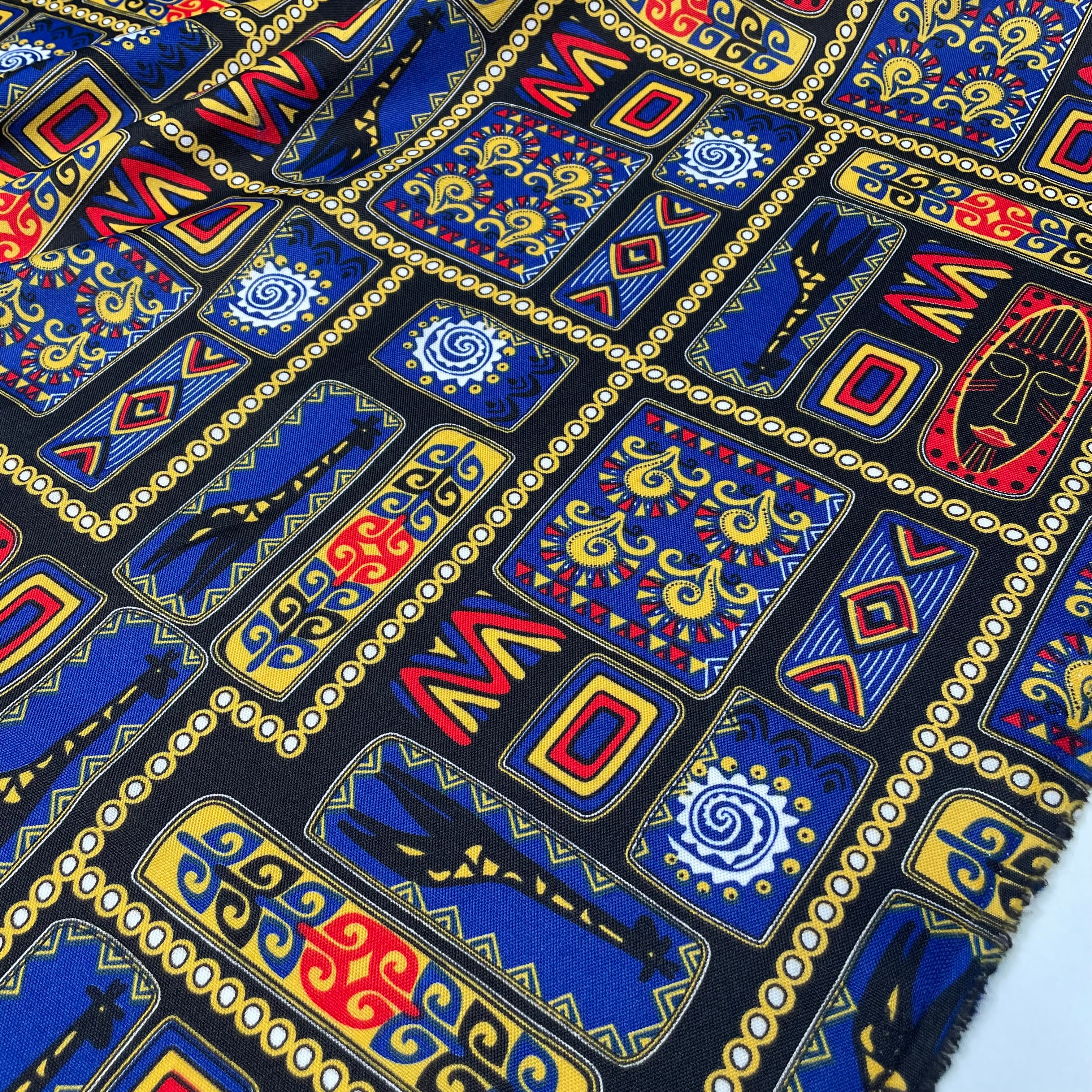 Oxford Étnico Ubuntu Azul e Amarelo