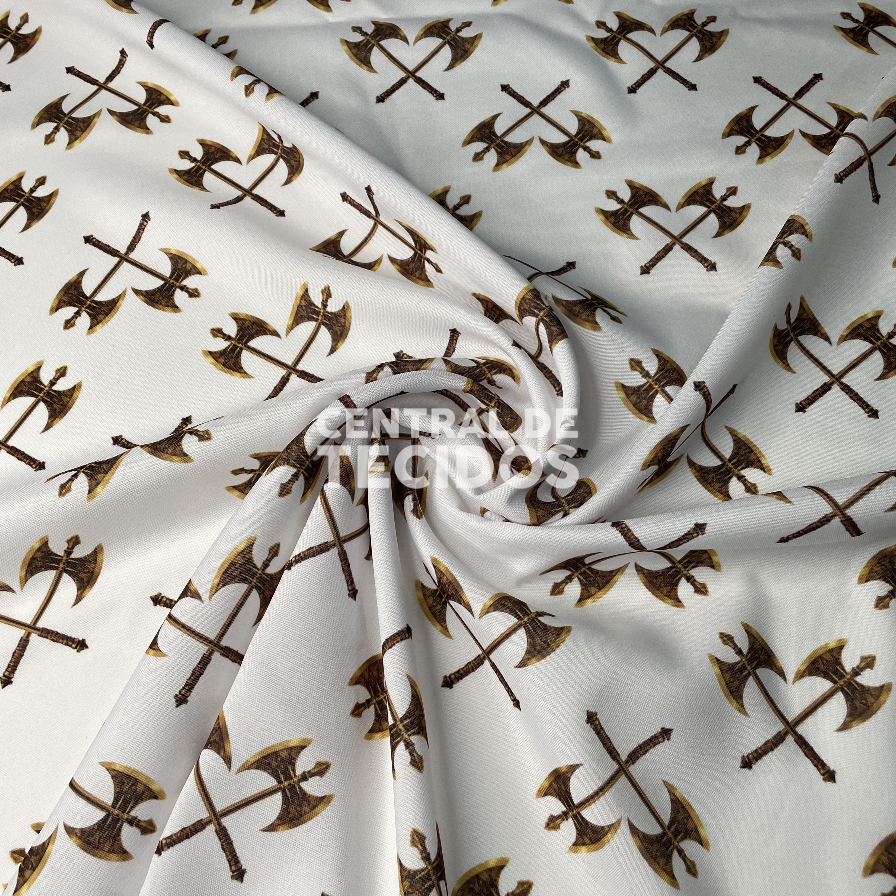 Oxford Digital Machados de Xangô Dourados Fundo Branco