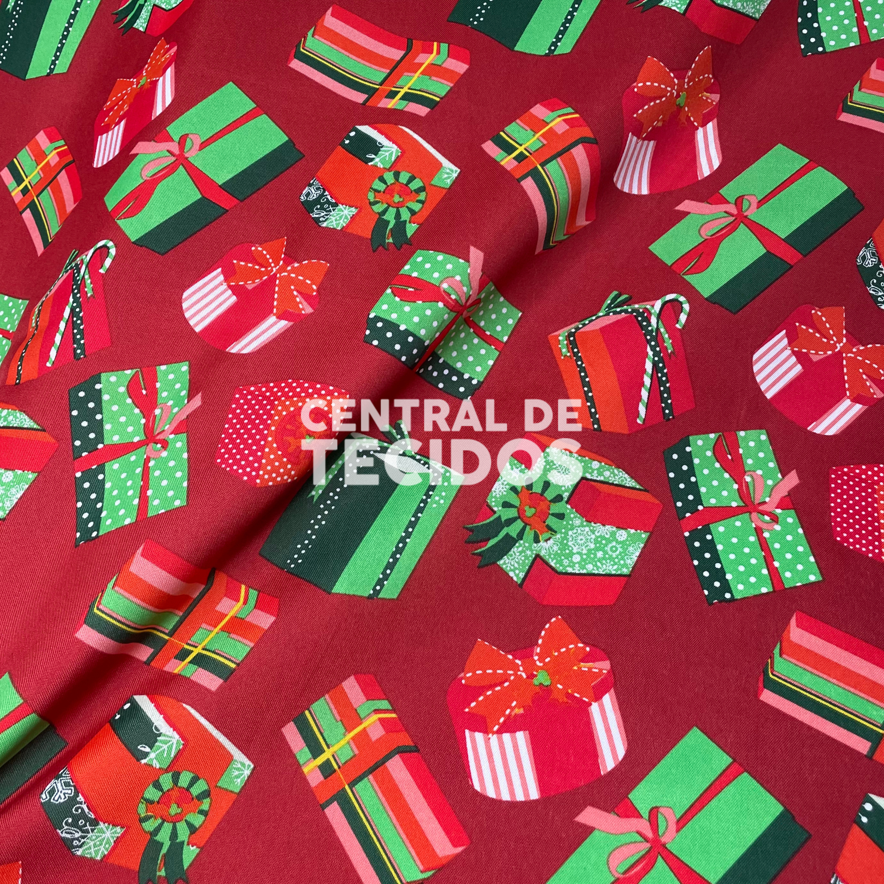 Oxford Natalino Presentes Fundo Vermelho