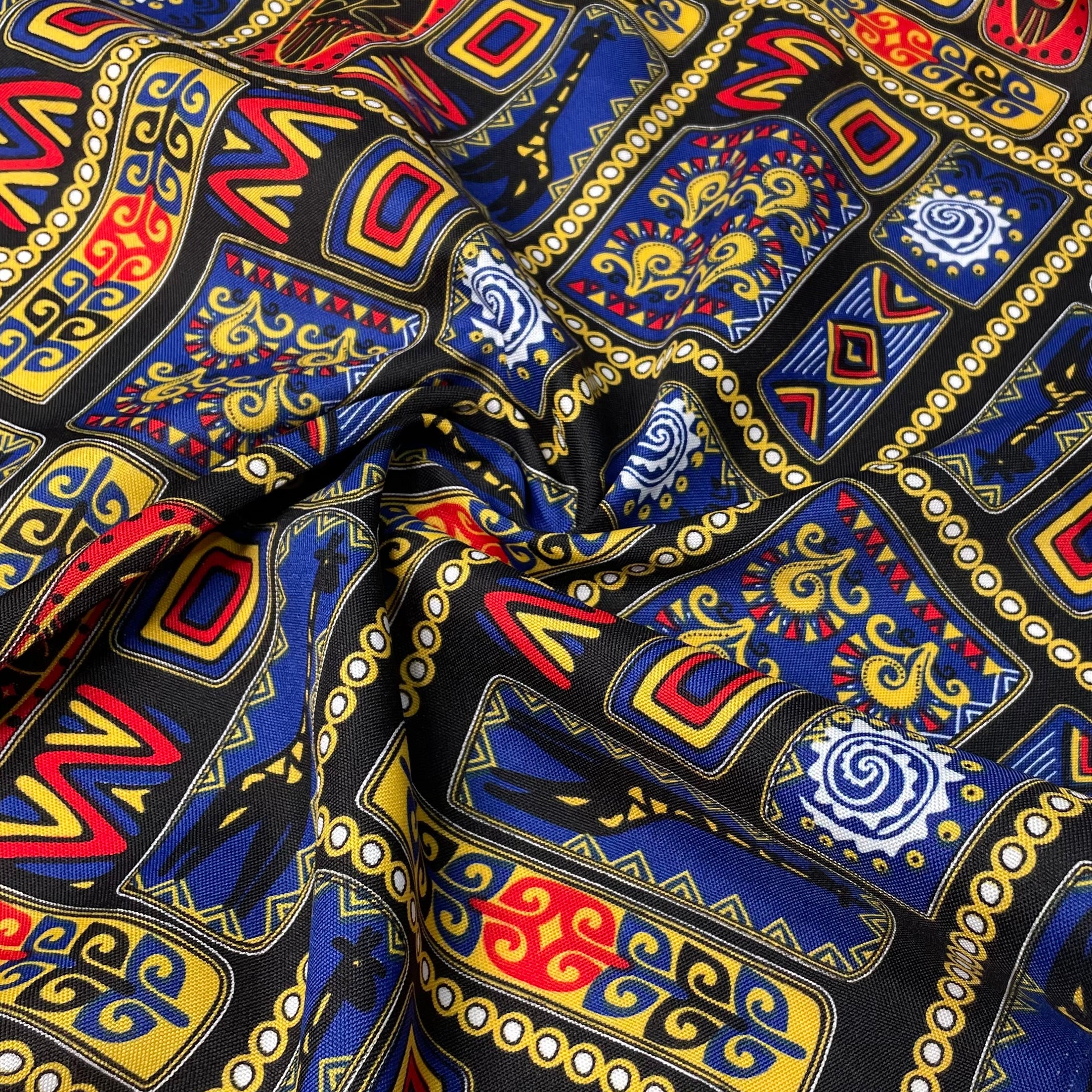 Oxford Étnico Ubuntu Azul e Amarelo