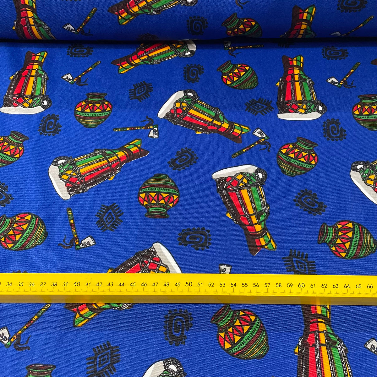 Oxford Afro Tambores e Jarros Fundo Azul