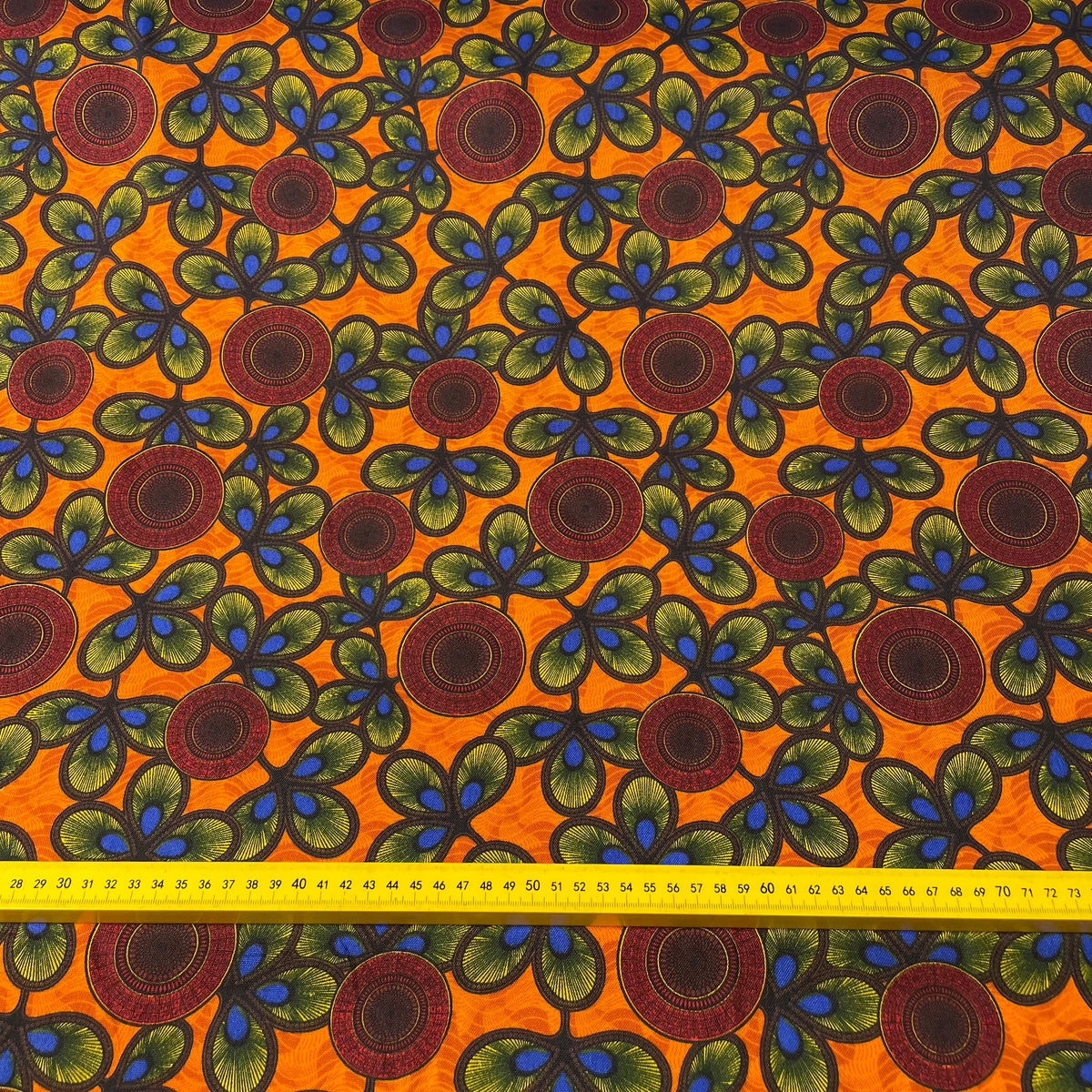 Oxford Afro Ondas de Axé Fundo Laranja