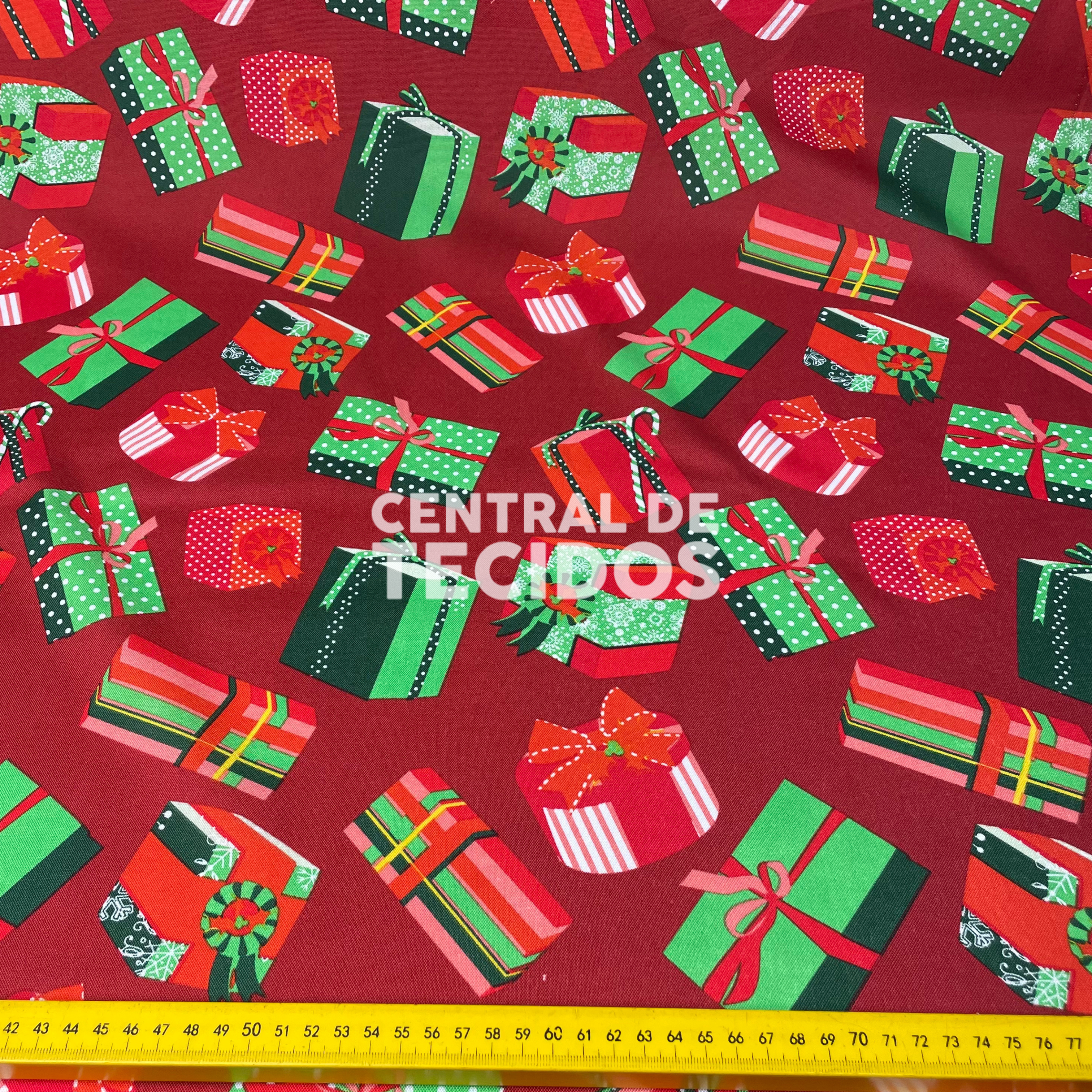 Oxford Natalino Presentes Fundo Vermelho