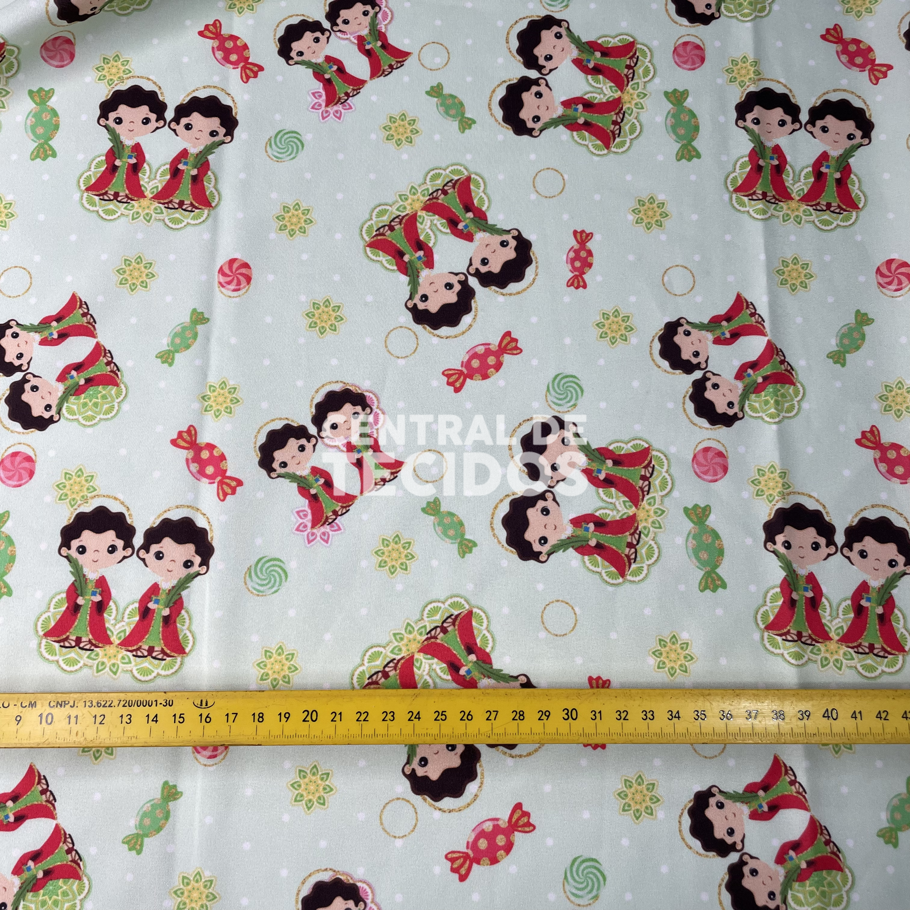 Microsuede Estampado Digital Cosme e Damião Infantil