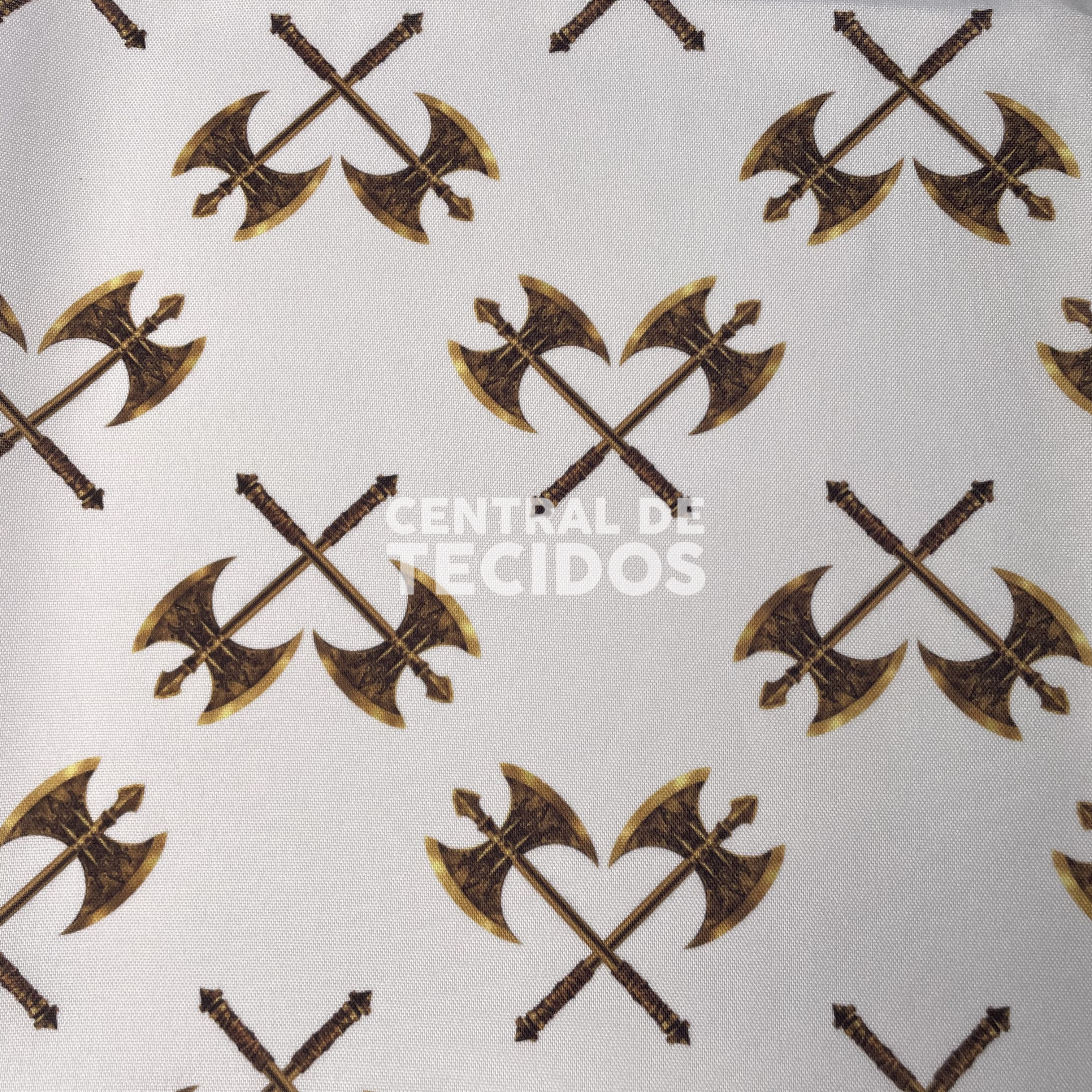 Oxford Digital Machados de Xangô Dourados Fundo Branco