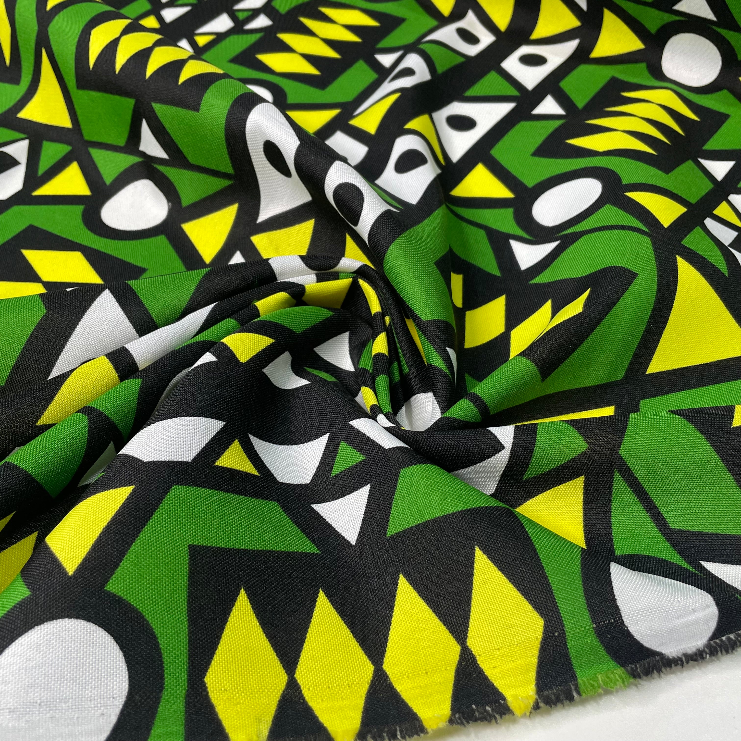 Oxford Étnico Geométrico Africano Amarelo e Verde