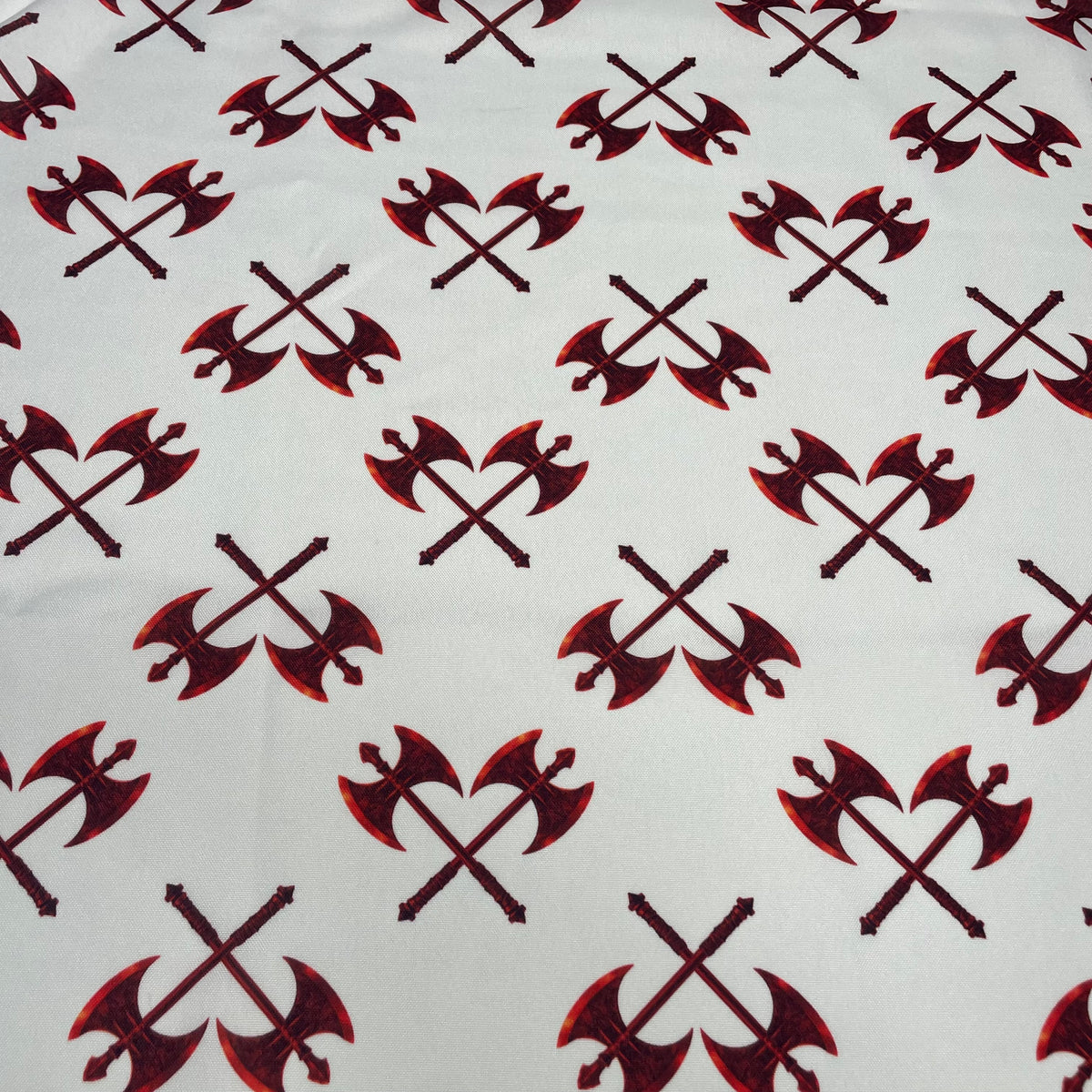 Oxford Digital Machados de Xangô Vermelho Fundo Branco
