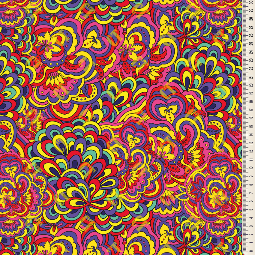 Oxford Digital Floral Psicodélica Vibrante