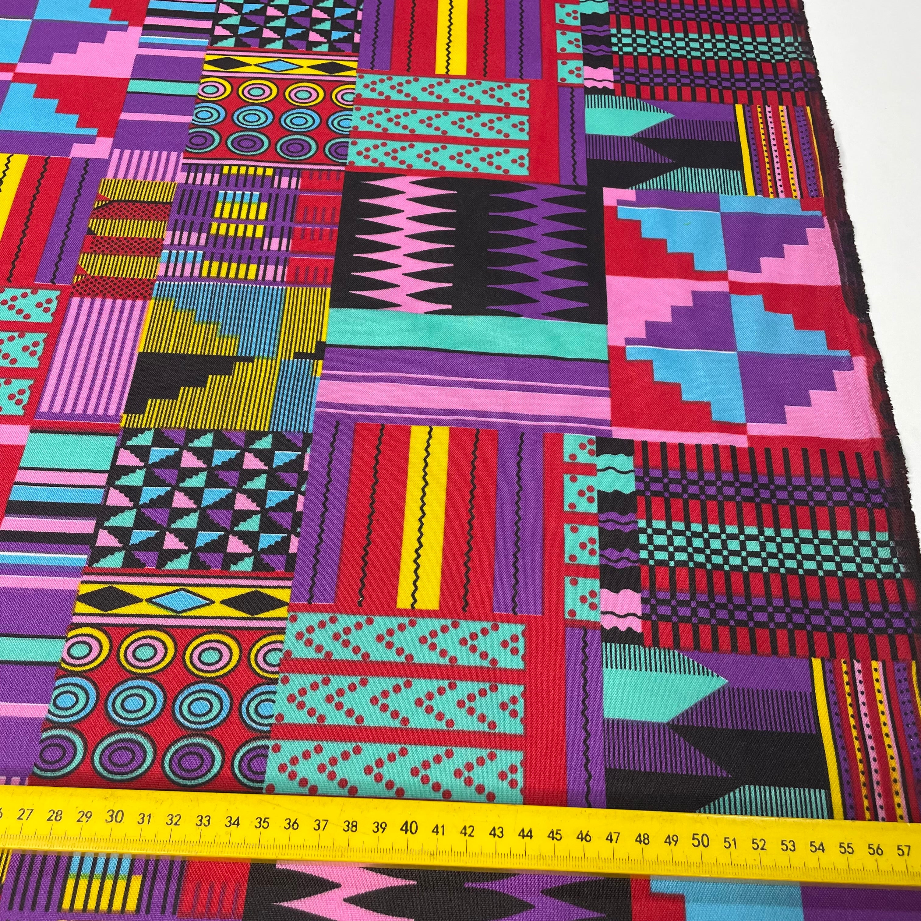 Oxford Étnico Patchwork Tribal Rosa e Roxo