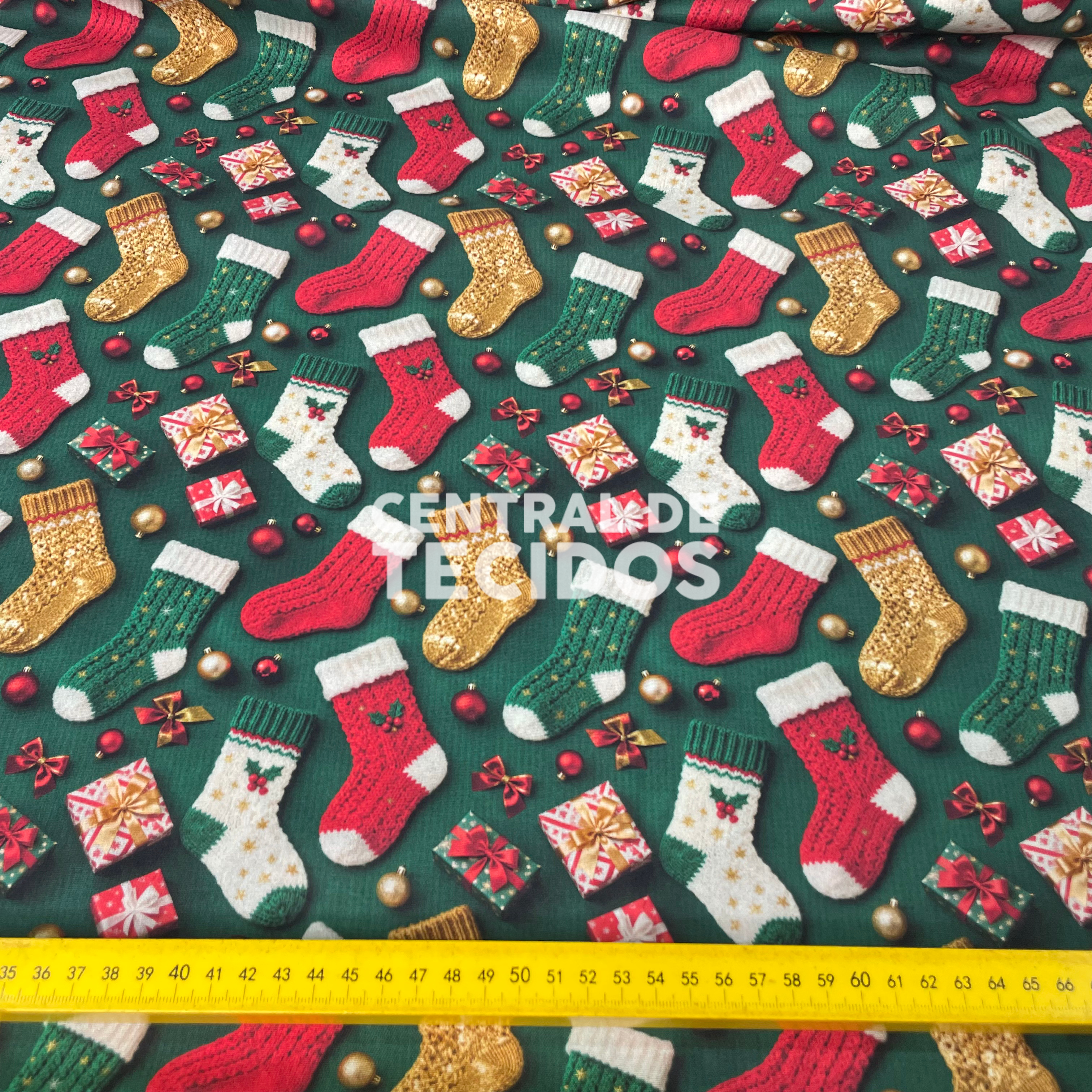 Tricoline Natalino Meias de Natal