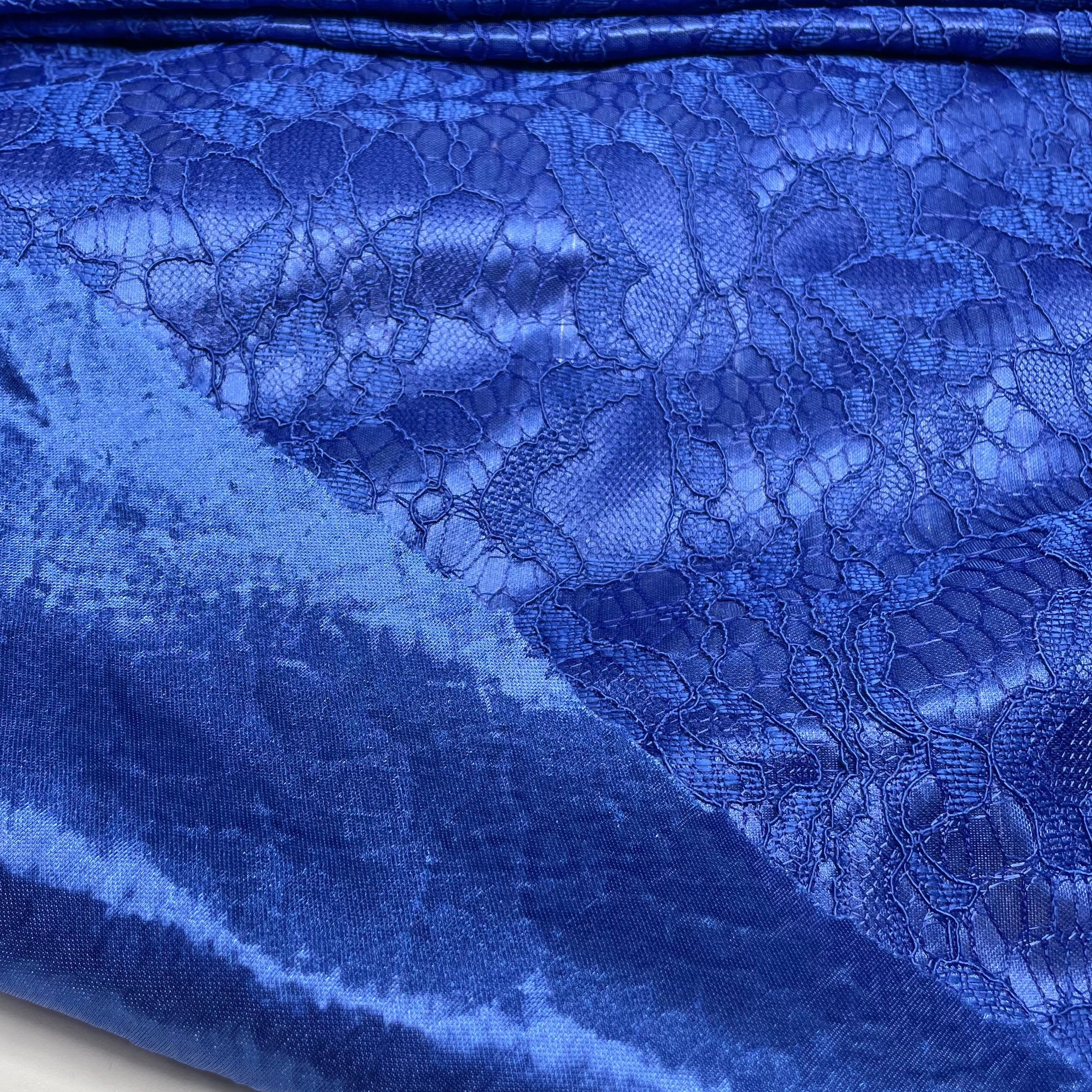 Renda Hope Lace Dublada com Cetim Azul Royal